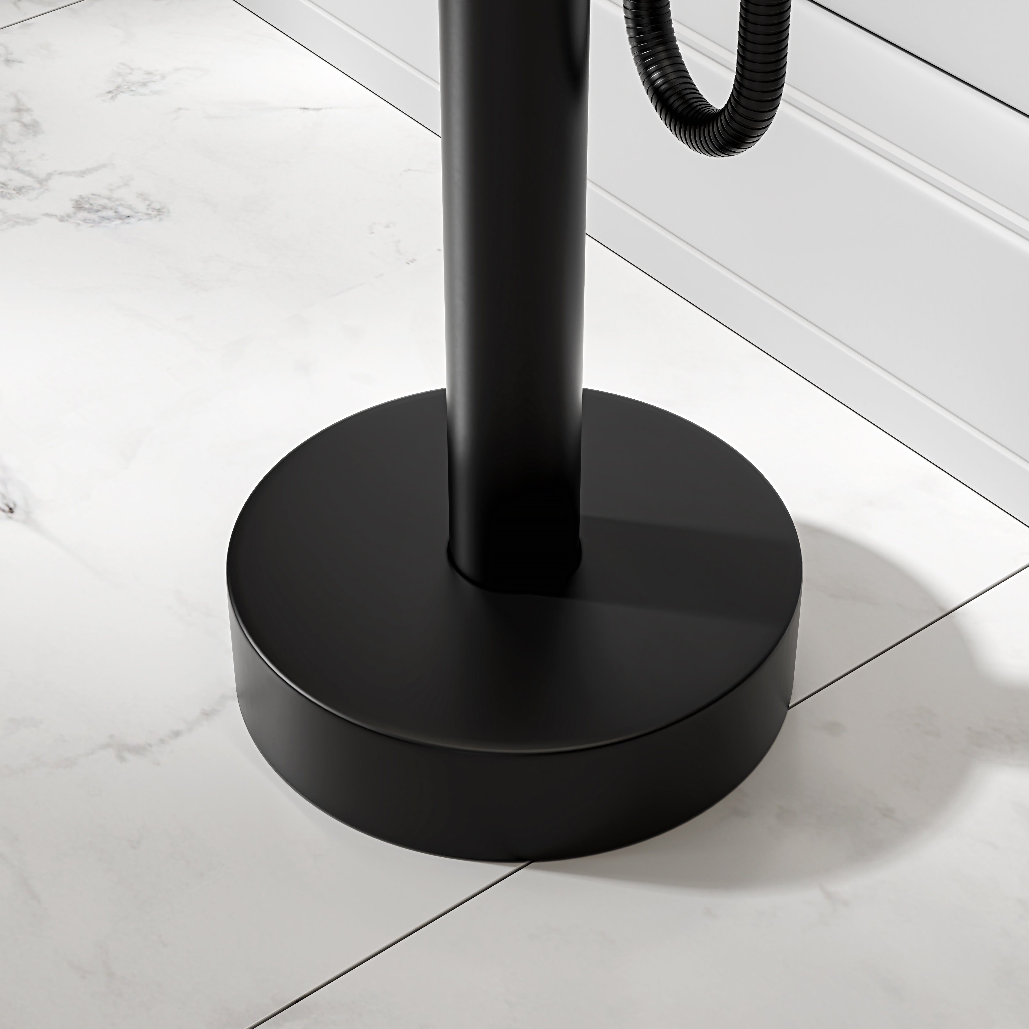 Nuvo Matte Black Floorstanding Bath Shower Mixer Tap