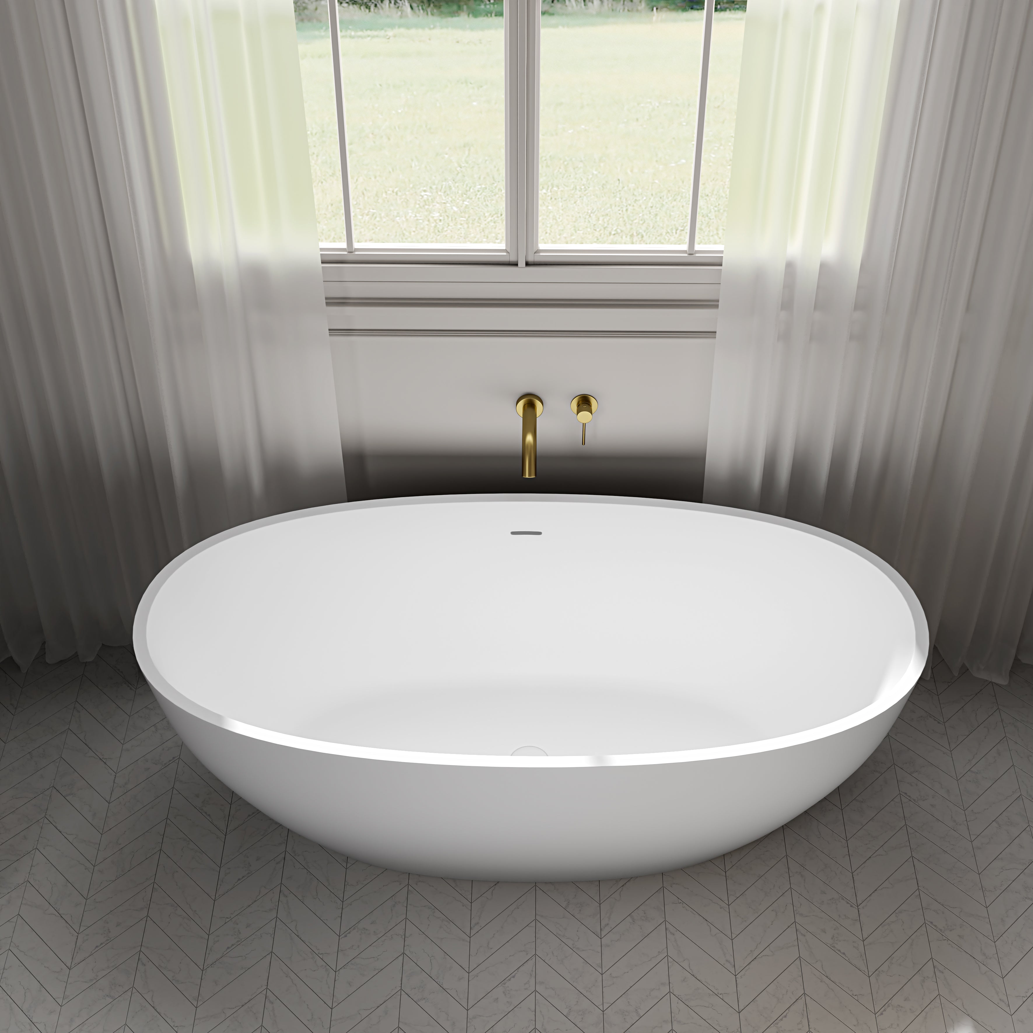 Bromley Freestanding White Acrylic Bath 1600mm