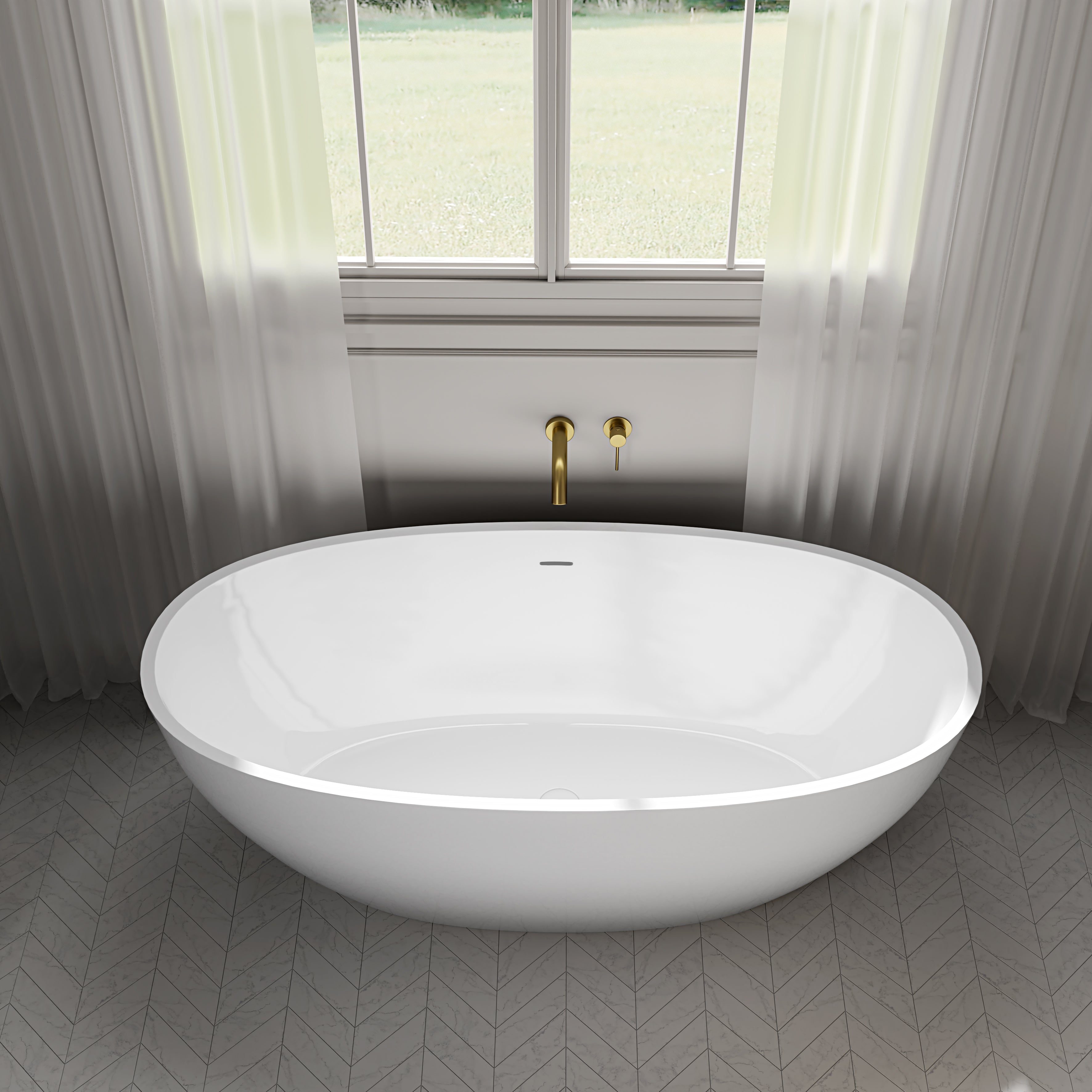 Bromley Freestanding White Acrylic Bath 1600mm