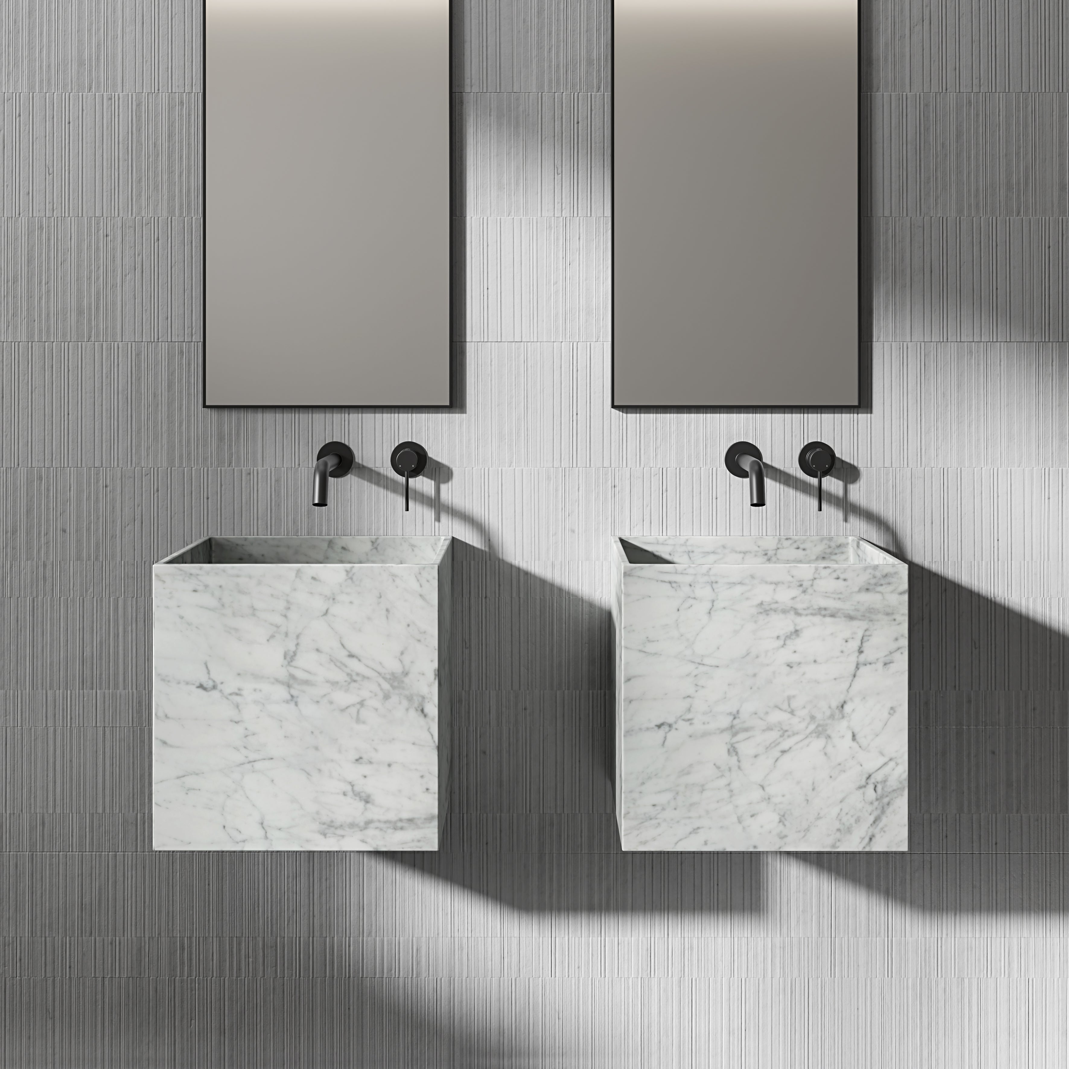 Regina Carrara Marble Wall Hung Basin 400mm