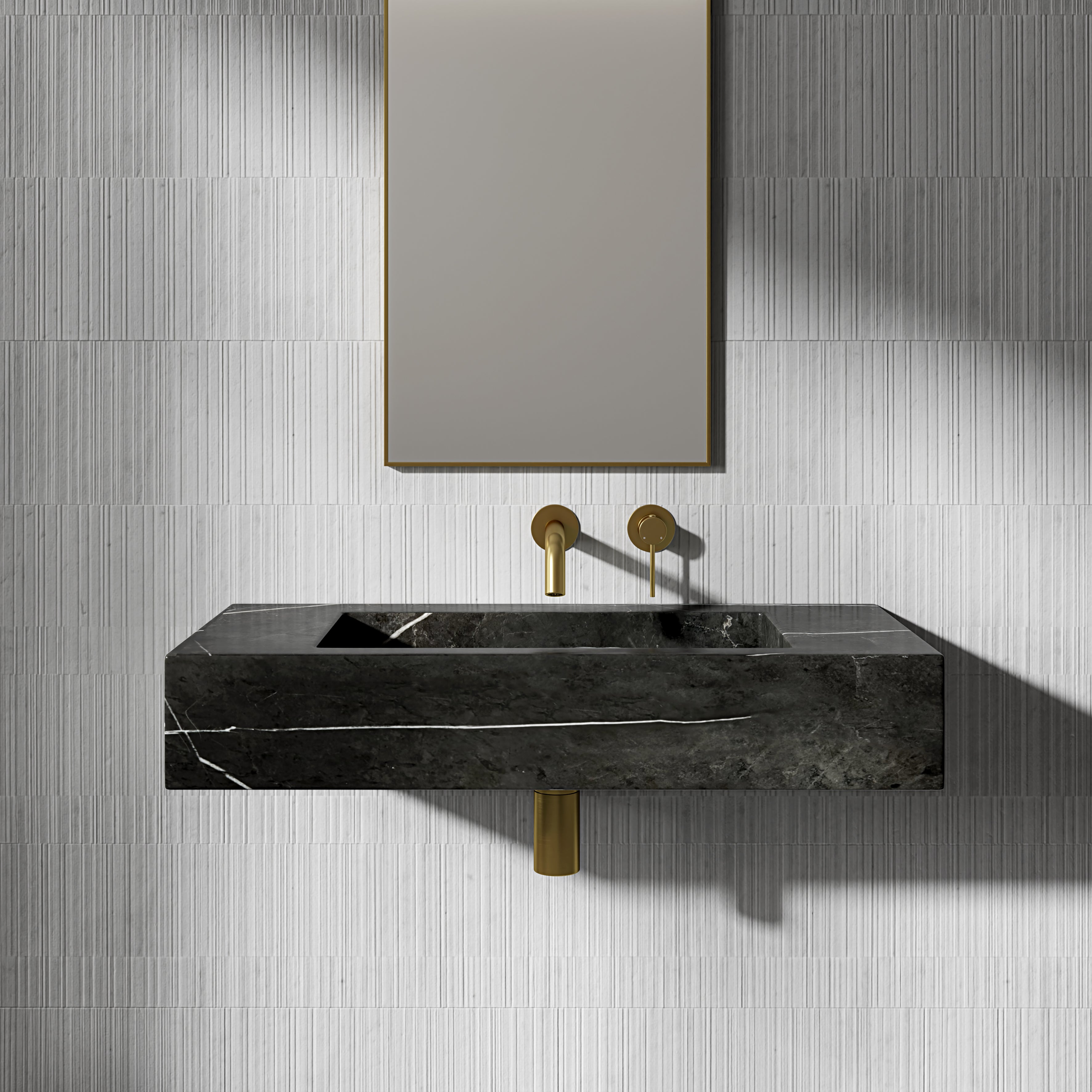 Tulsan Pietra Grey Marble Wall Hung Basin 800mm