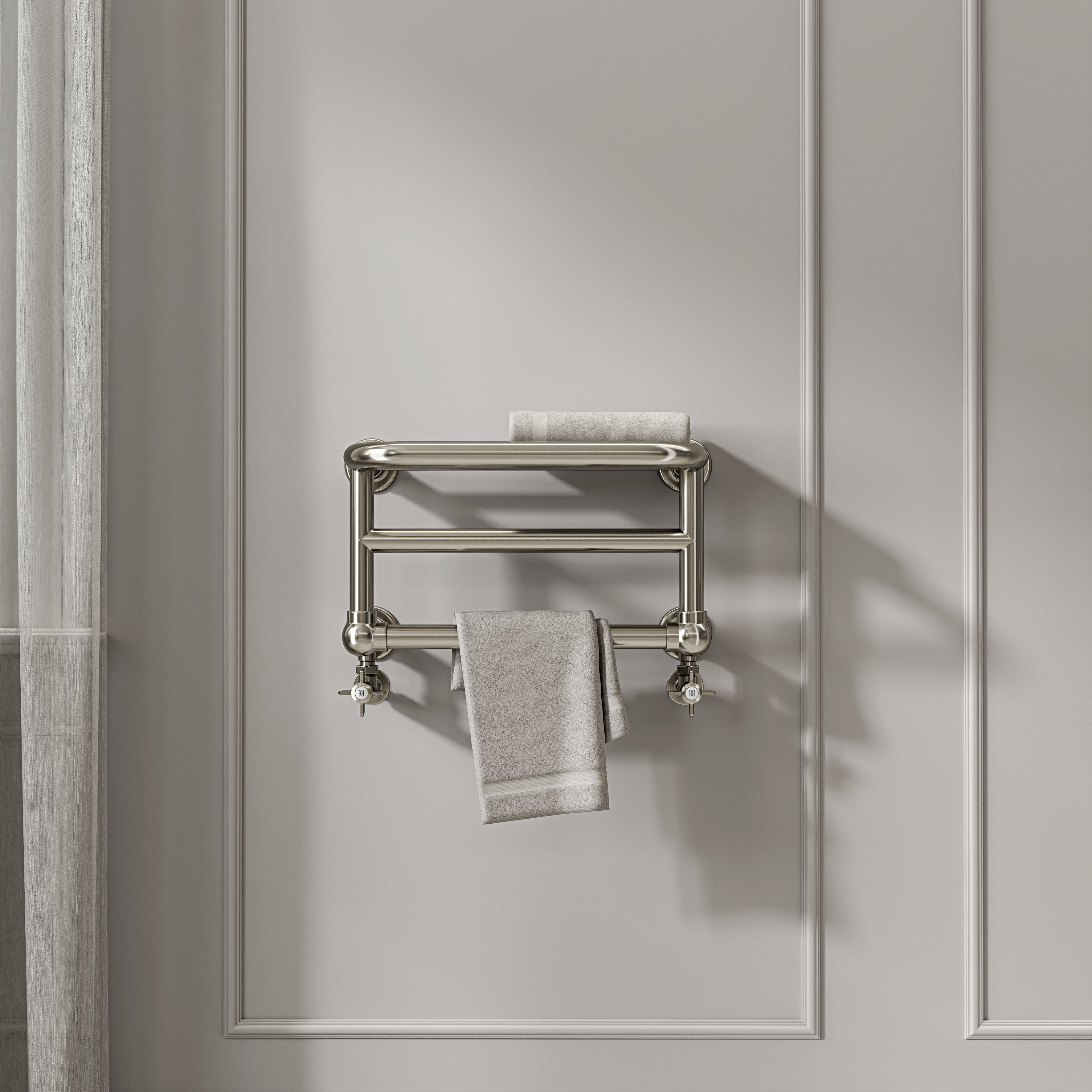 Henderson Traditional Towel Warmer Radiator Polished Nickel