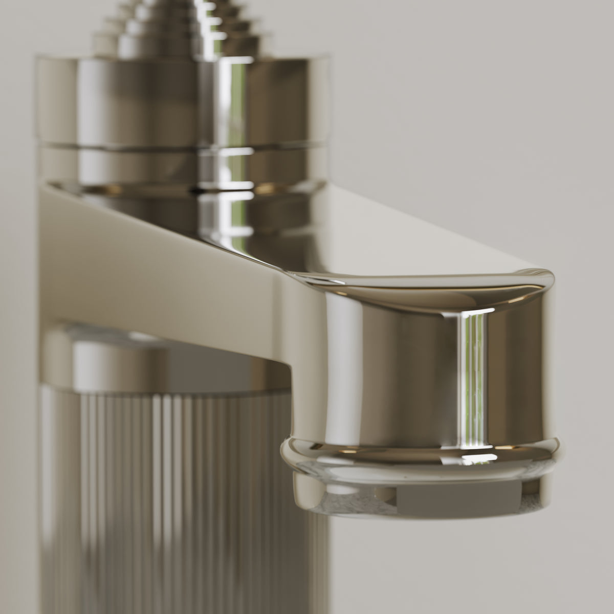Pembury Polished Nickel Monobloc Basin Mixer Tap