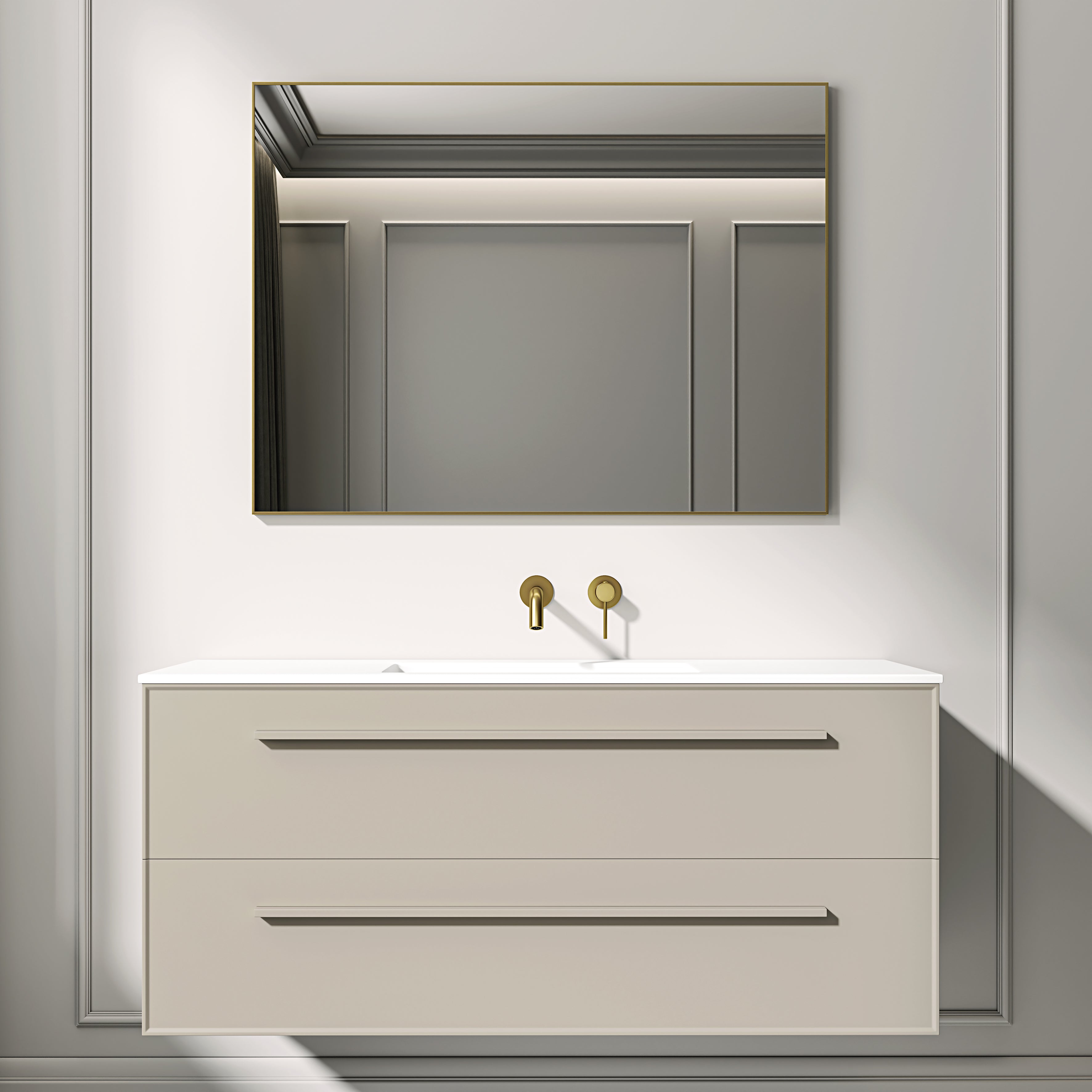 Nuvo Brushed Gold Mirror 1000mm