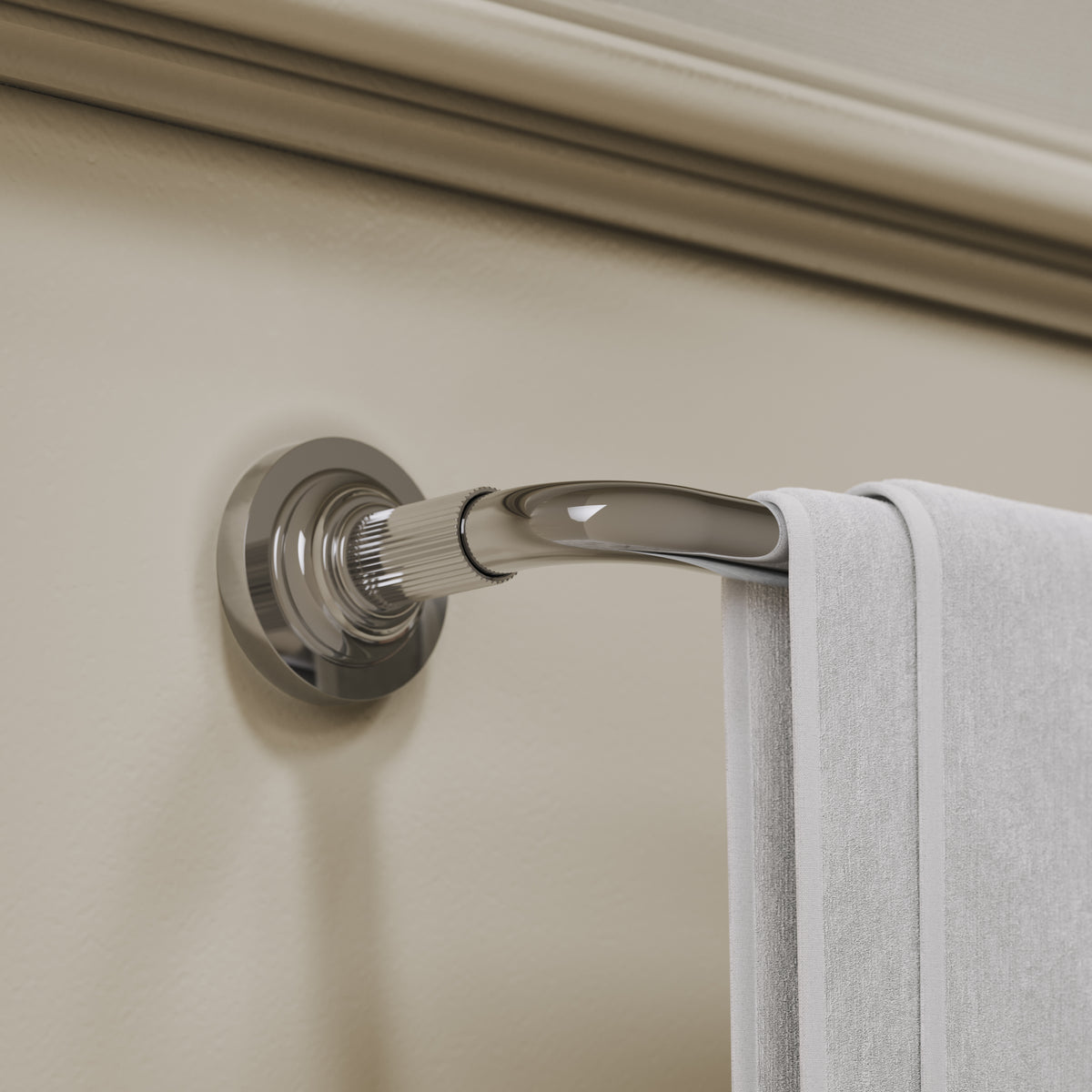 Pembury Polished Nickel Towel Bar 600mm