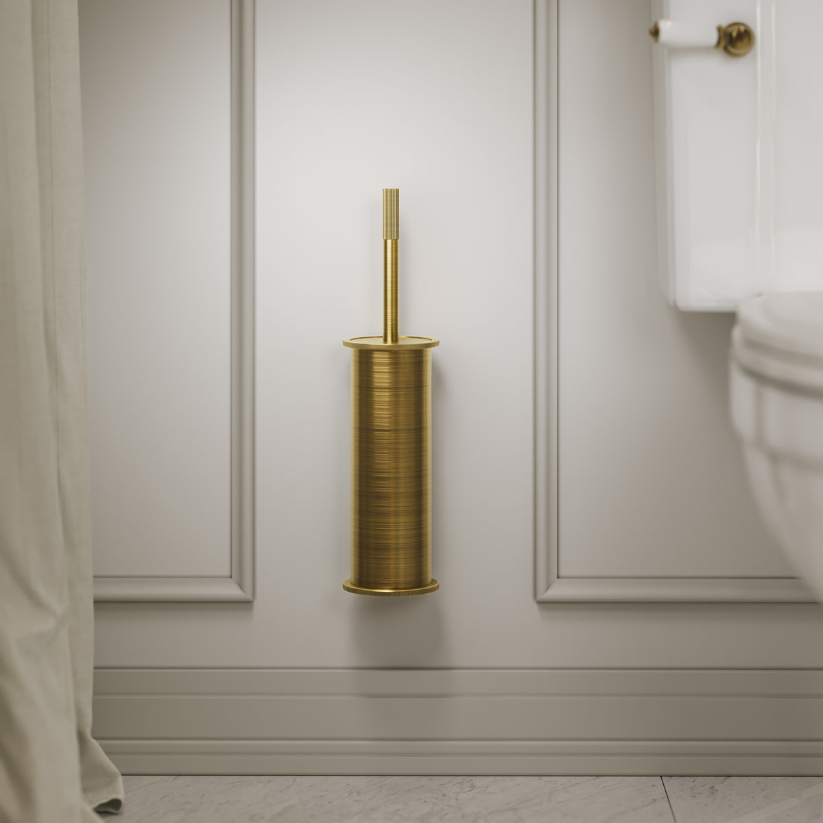 Pembury Brushed Bronze Wall Mounted Toilet Brush