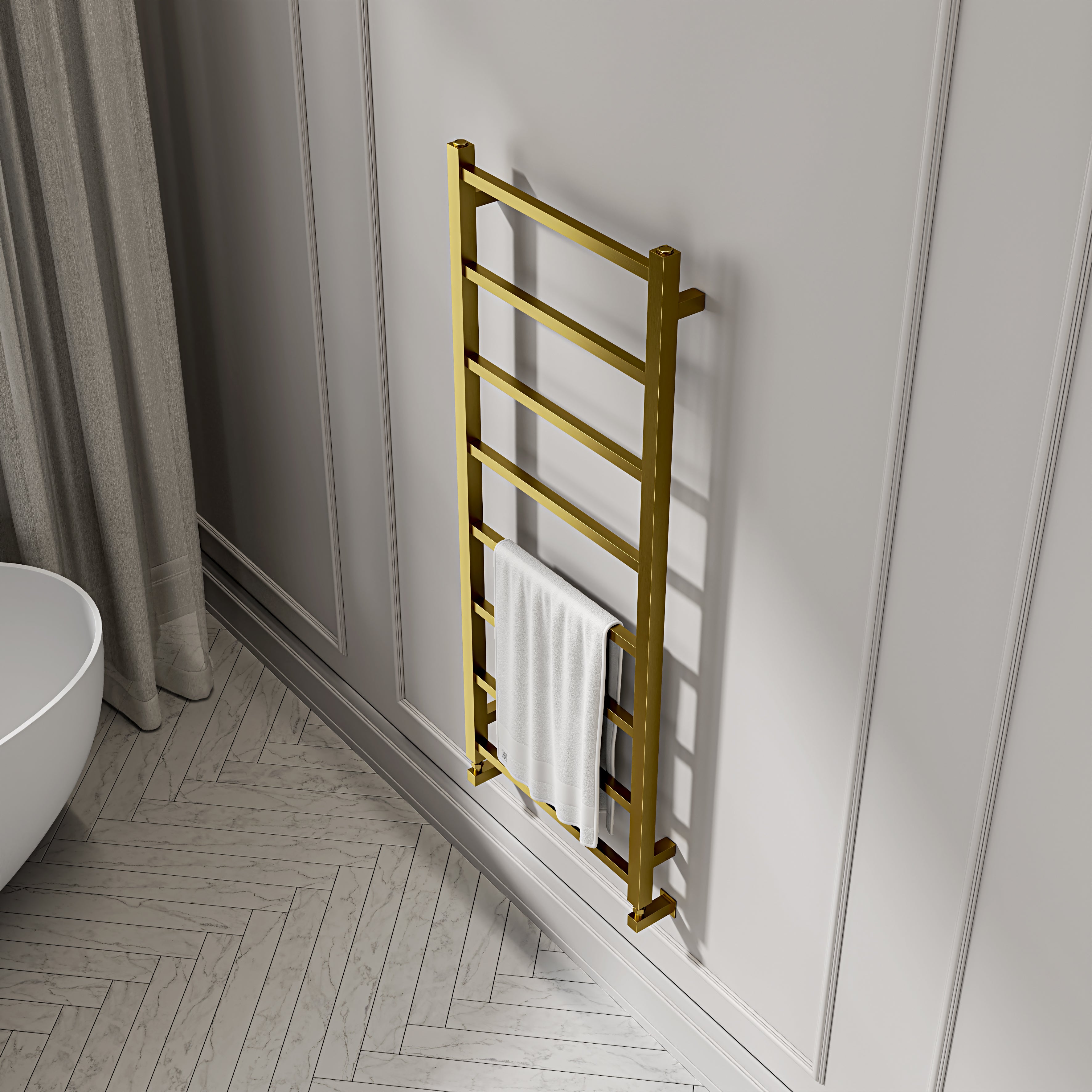 Cecina Brushed Gold Designer Radiator 1200mm