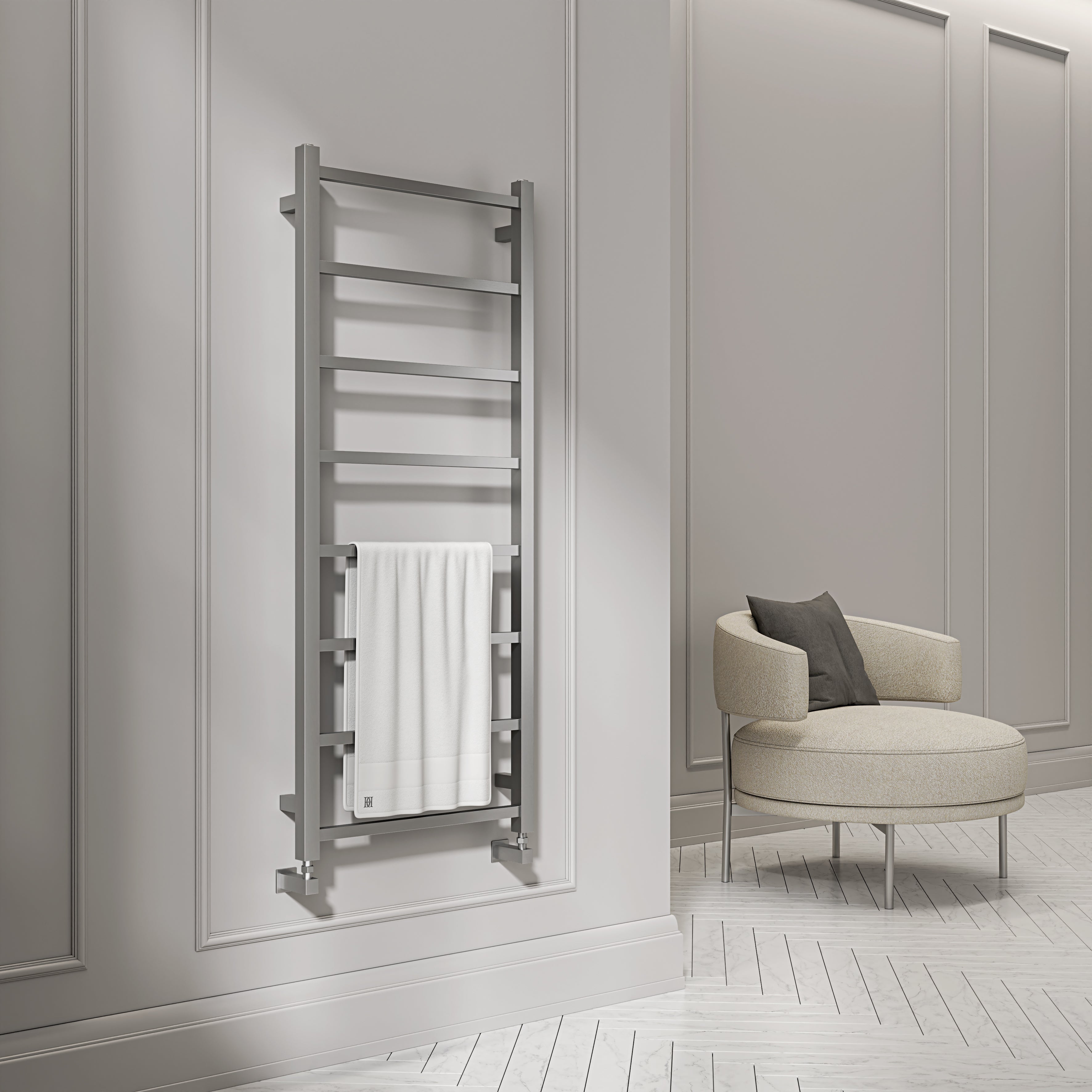 Cecina Brushed Stainless Designer Radiator 1200mm