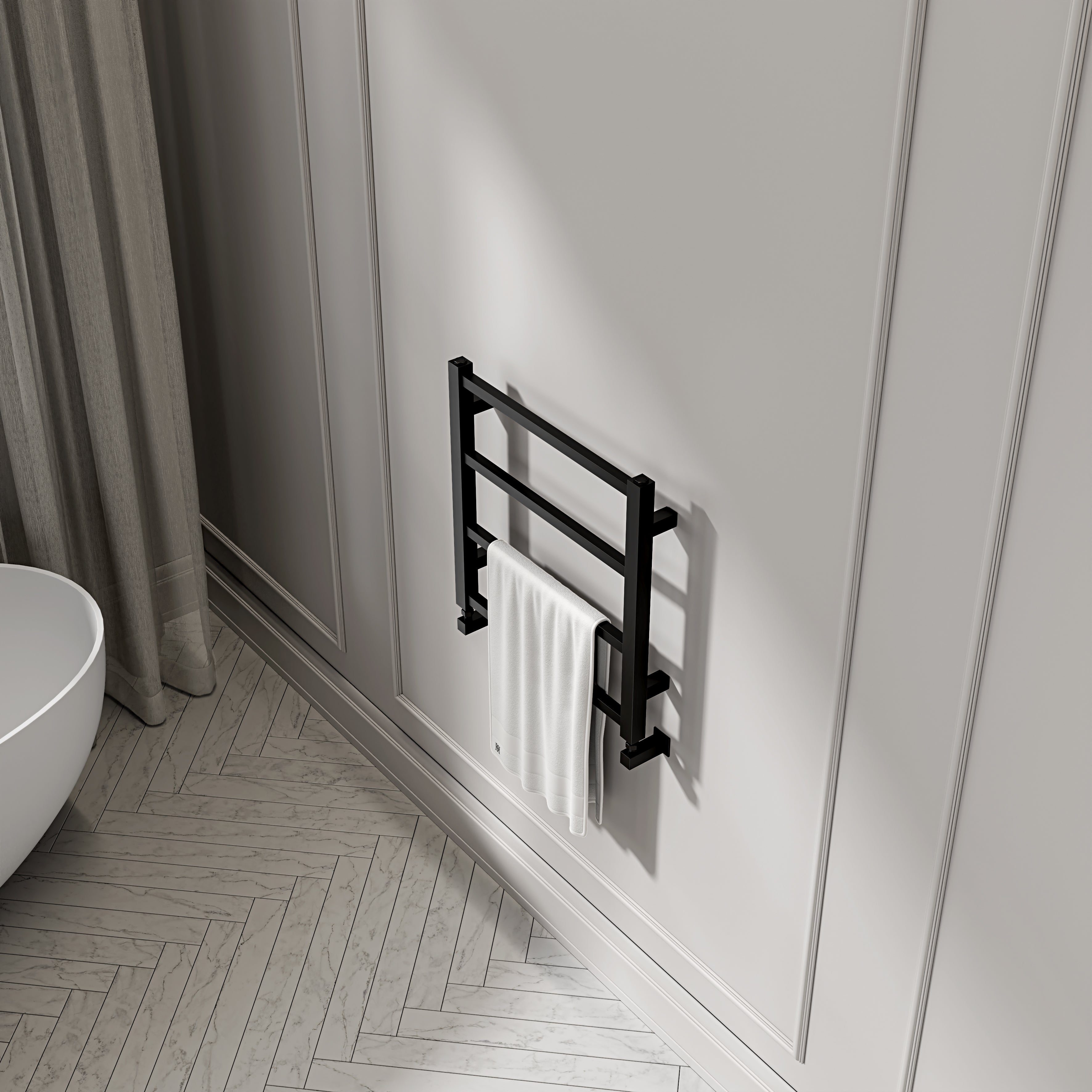 Cecina Matte Black Designer Radiator 500mm