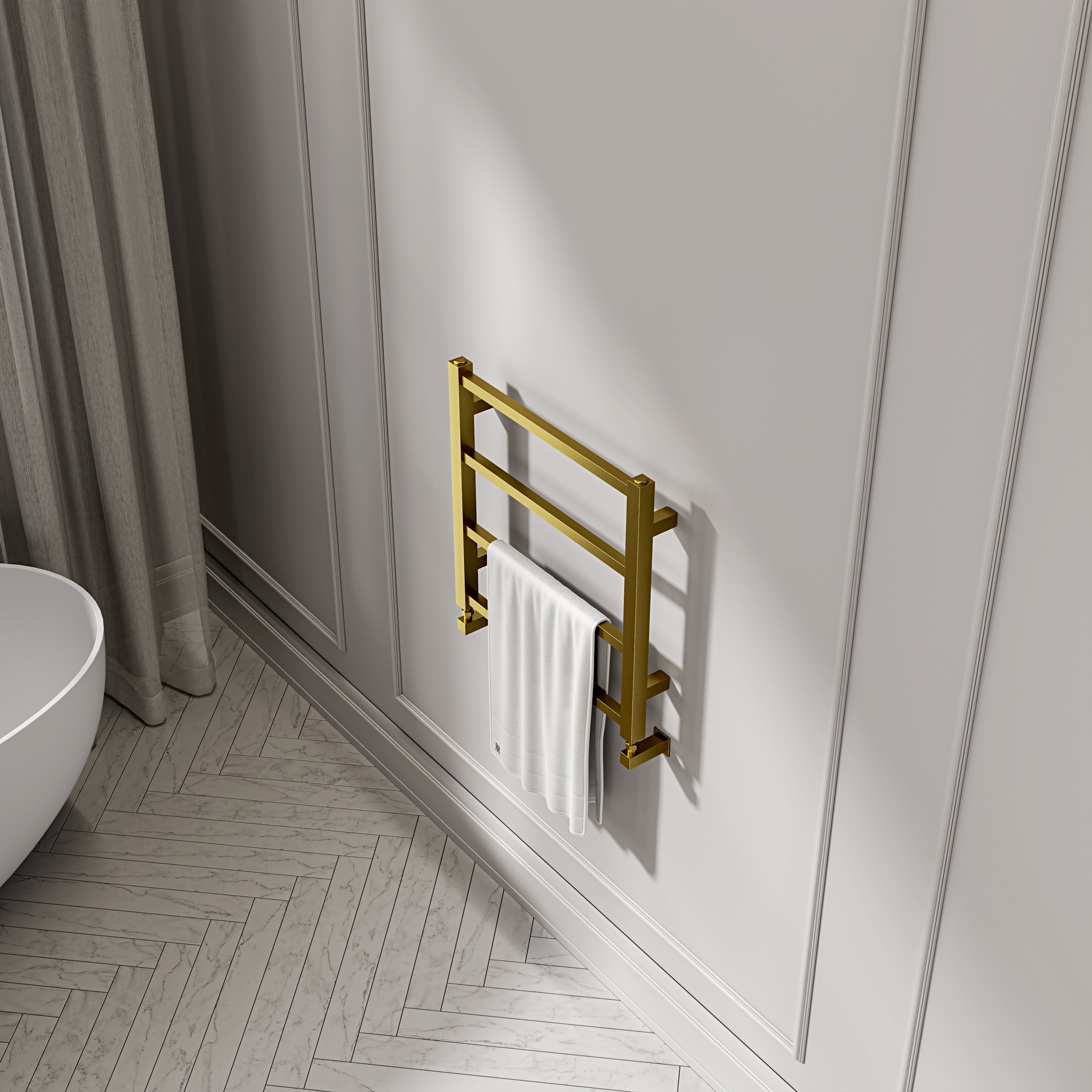 Cecina Brushed Gold Designer Radiator 500mm