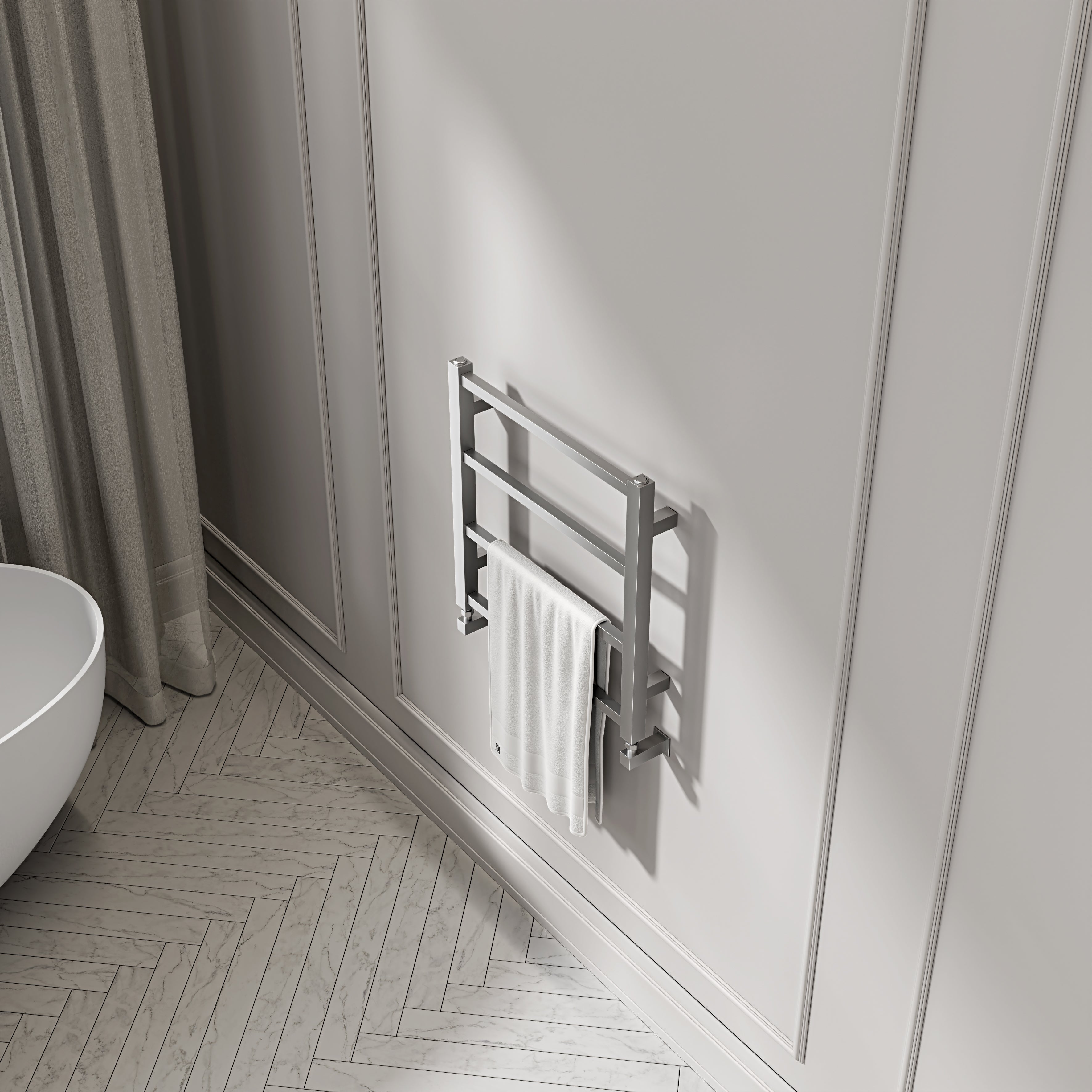 Cecina Brushed Stainless Designer Radiator 500mm