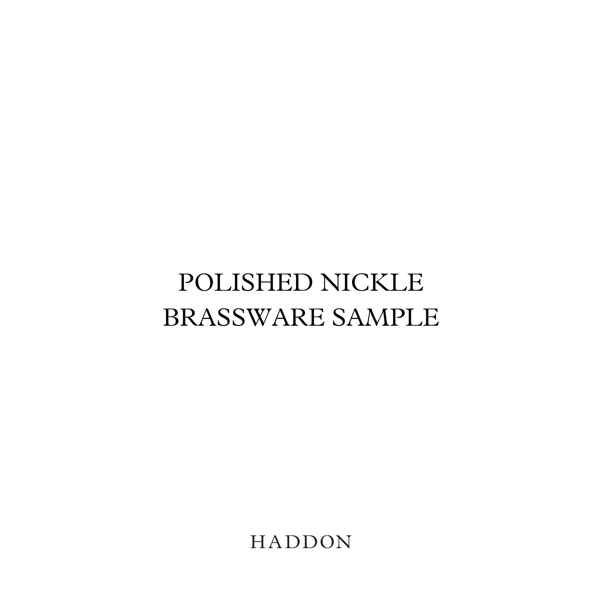 Polished Nickel Brassware Sample