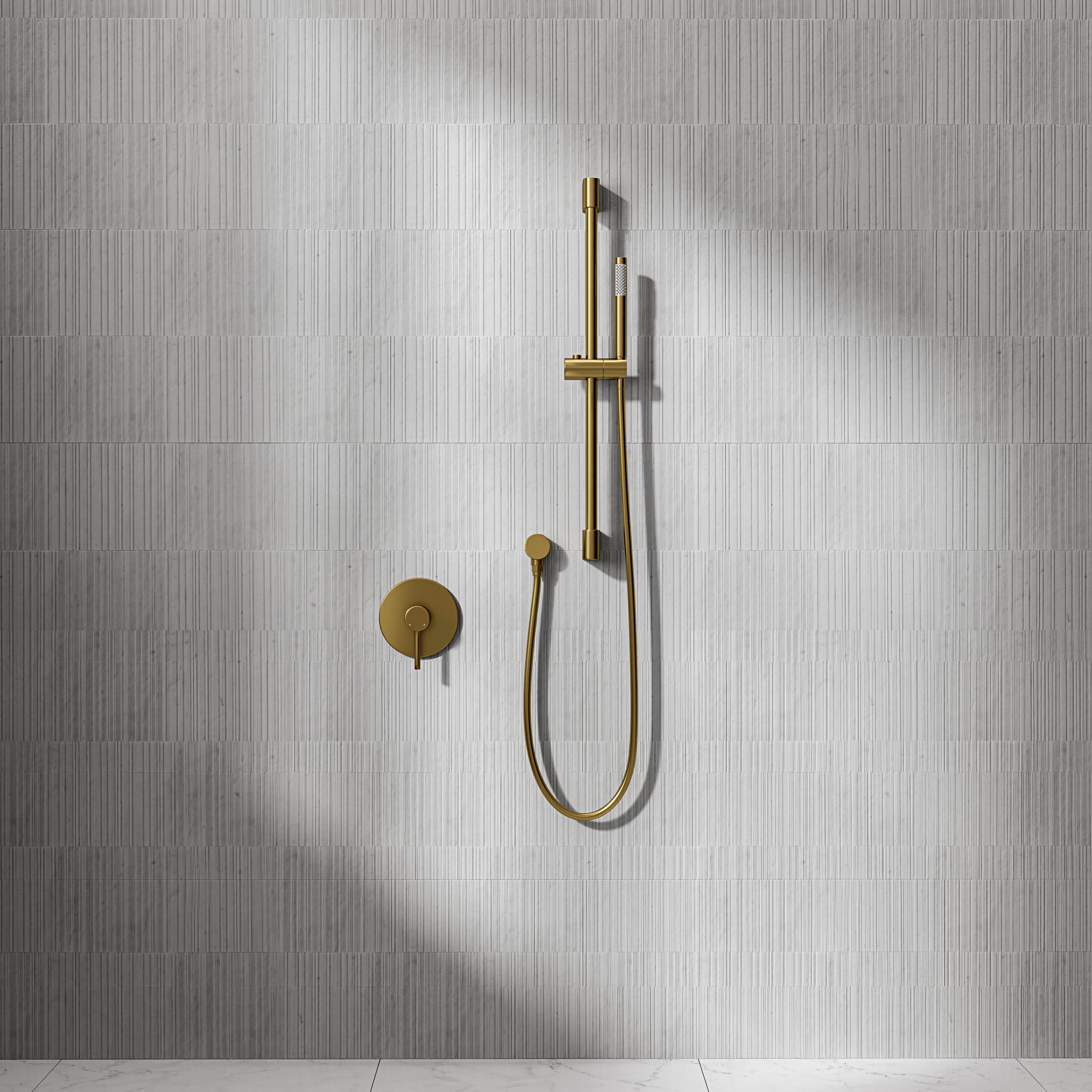 Nuvo Brushed Gold Shower & Riser Kit