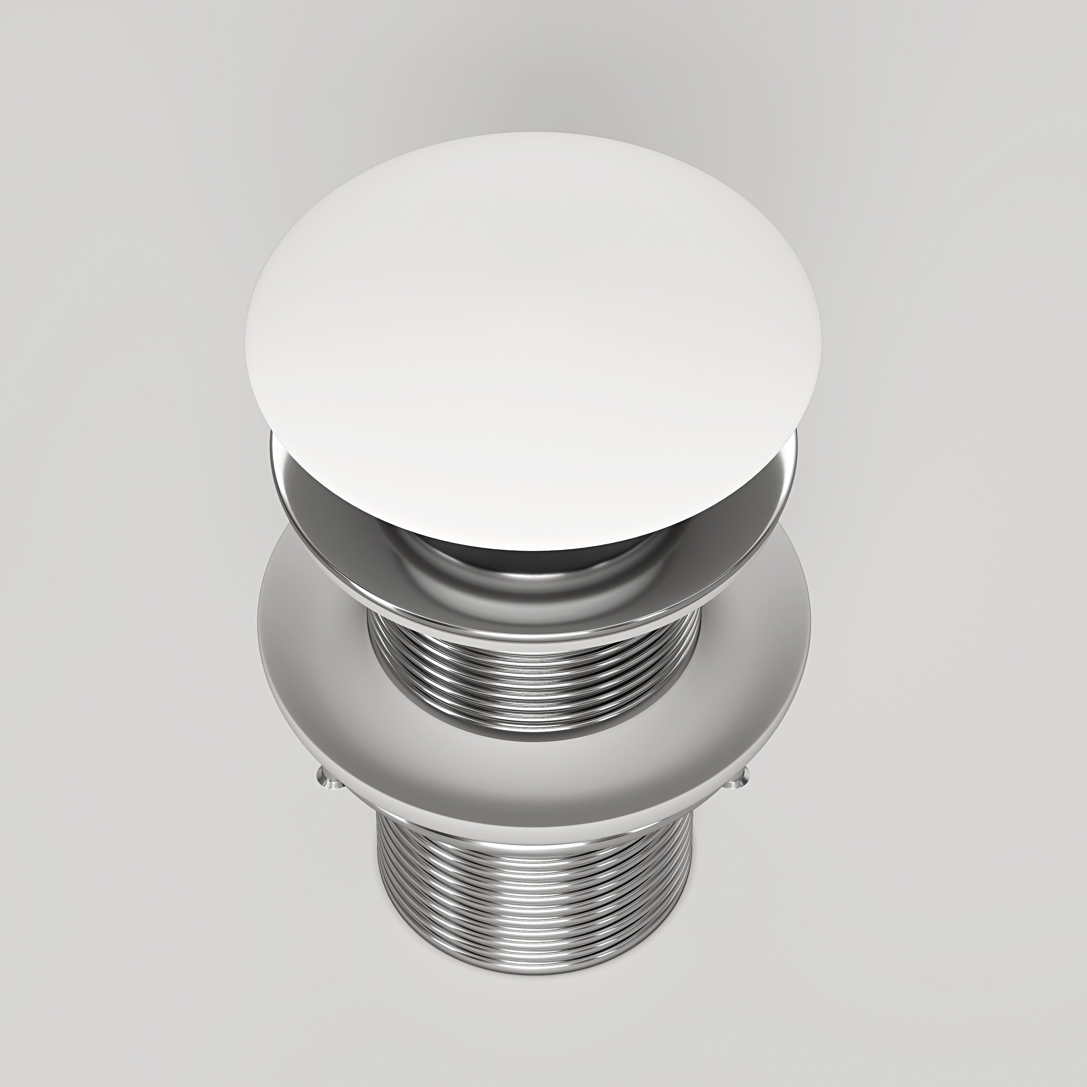 Matte White Unslotted Click Clack Basin Waste