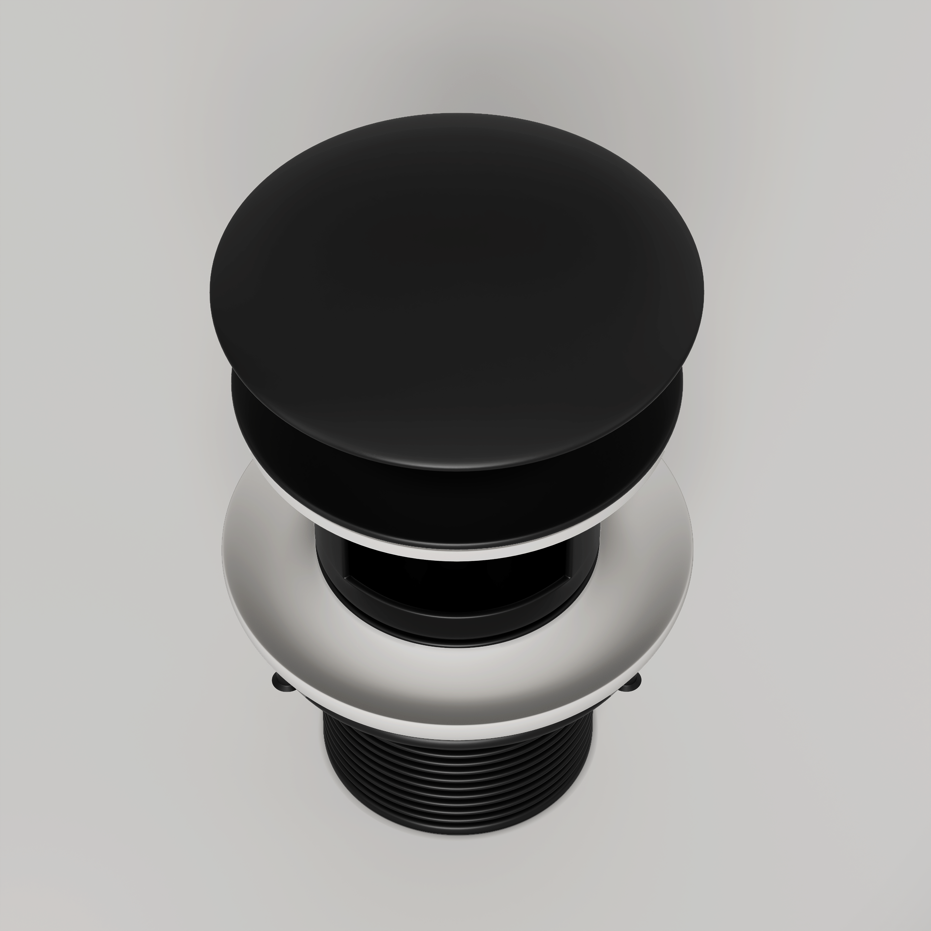 Nuvo Matte Black Slotted Click Clack Basin Waste