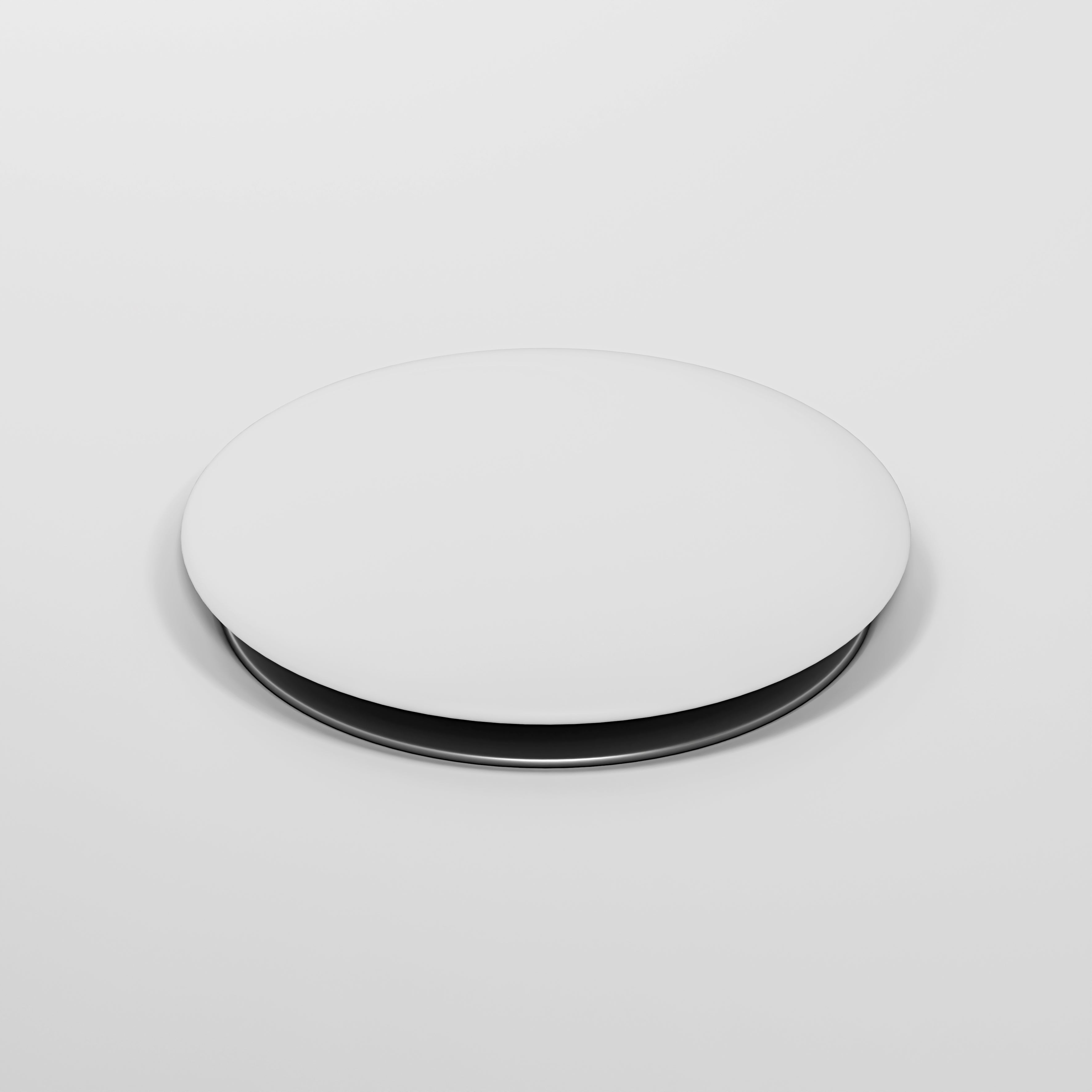 Matte White Bath Waste Cover