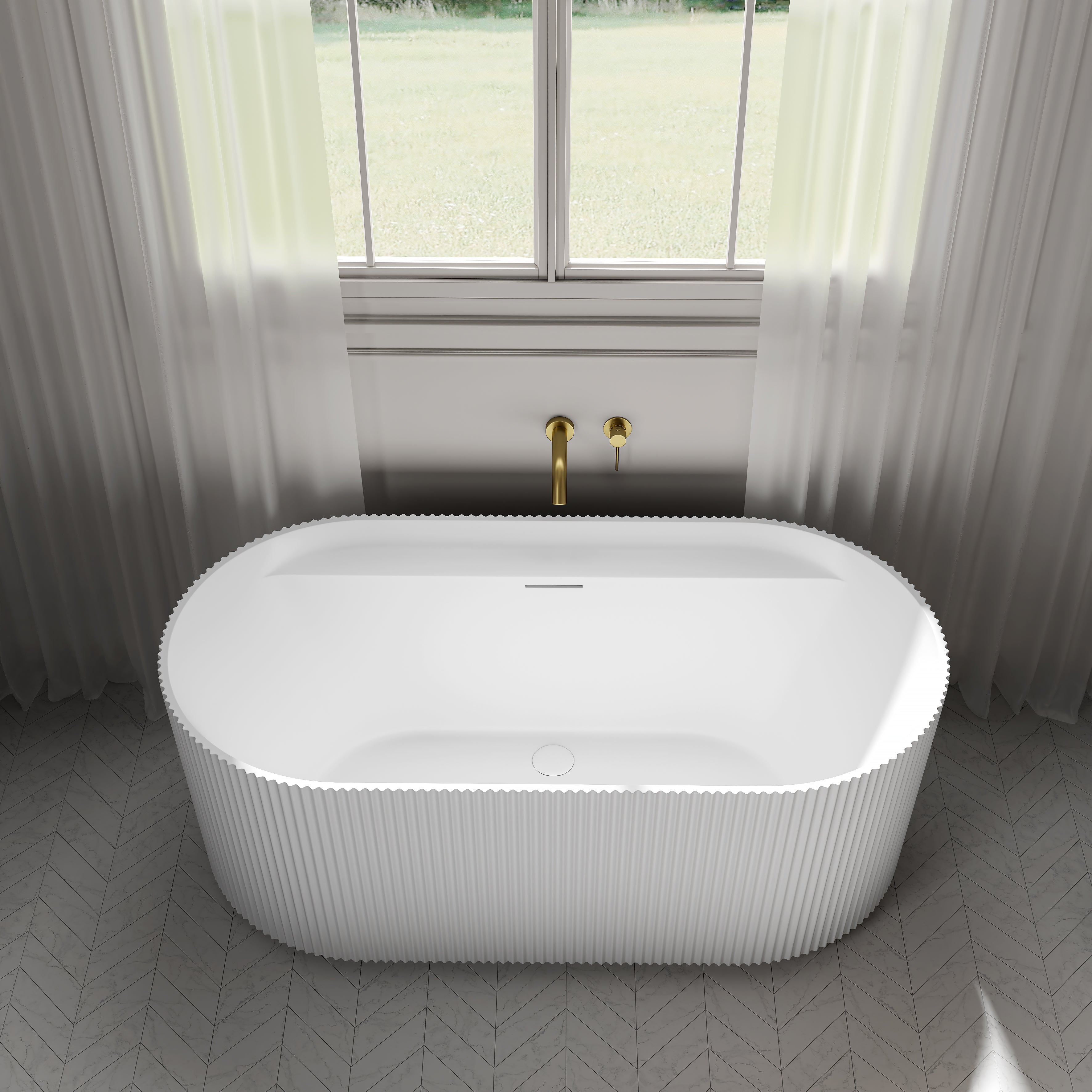 Tisbury Freestanding White Acrylic Bath 1500mm