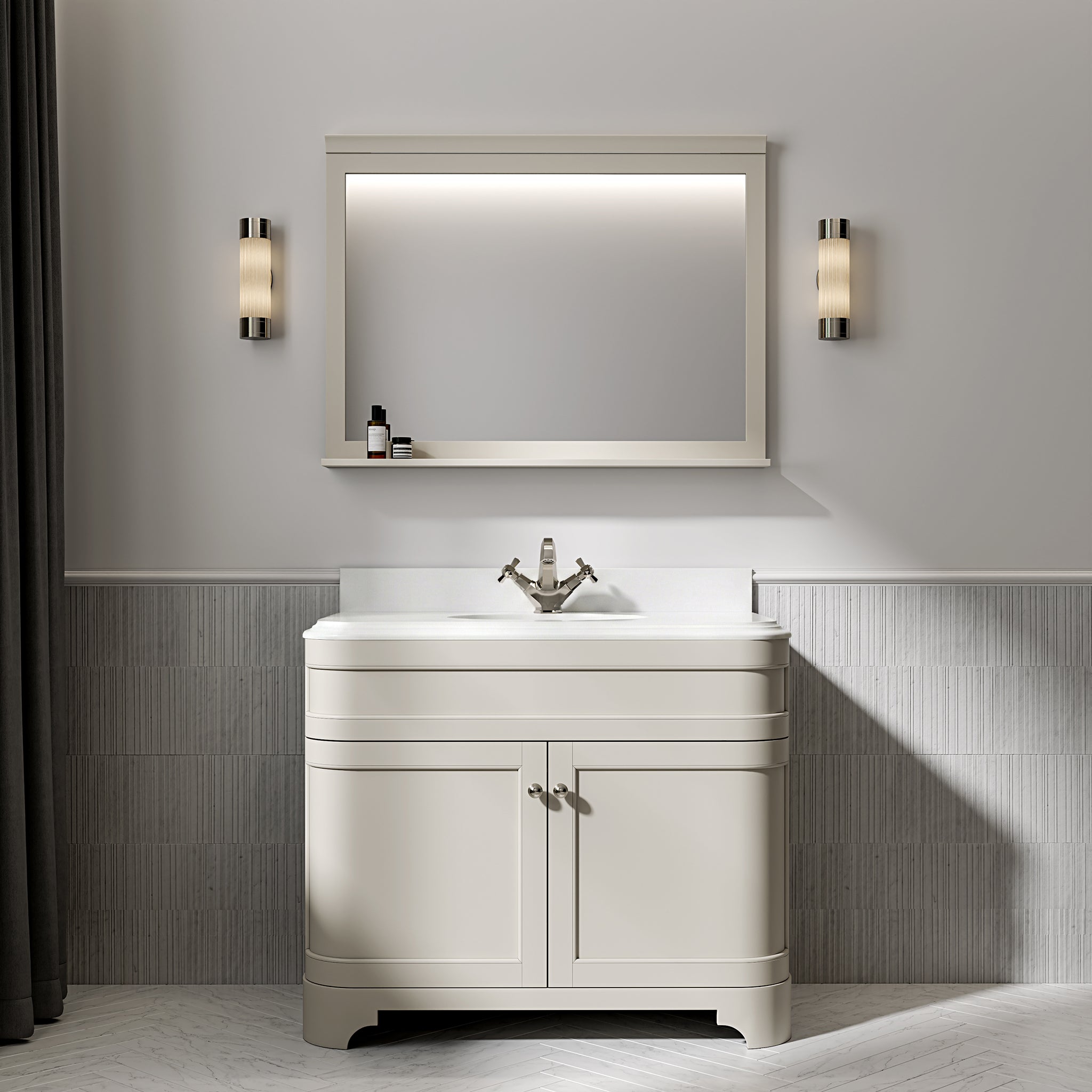 Cobham Quartz Floorstanding Vanity Unit (Matte Stone) 1000mm