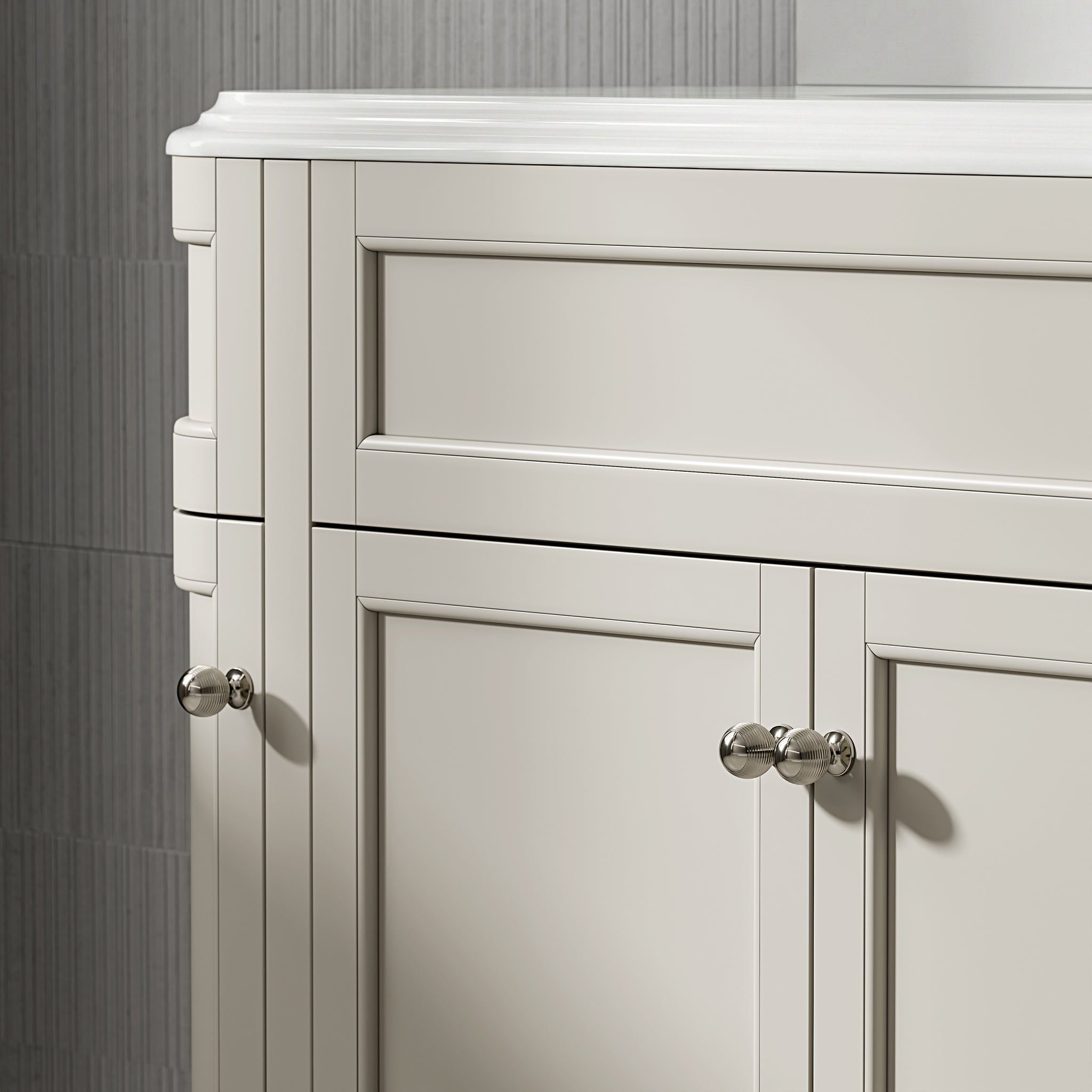 Cobham Quartz Floorstanding Vanity Unit (Matte Stone) 1400mm