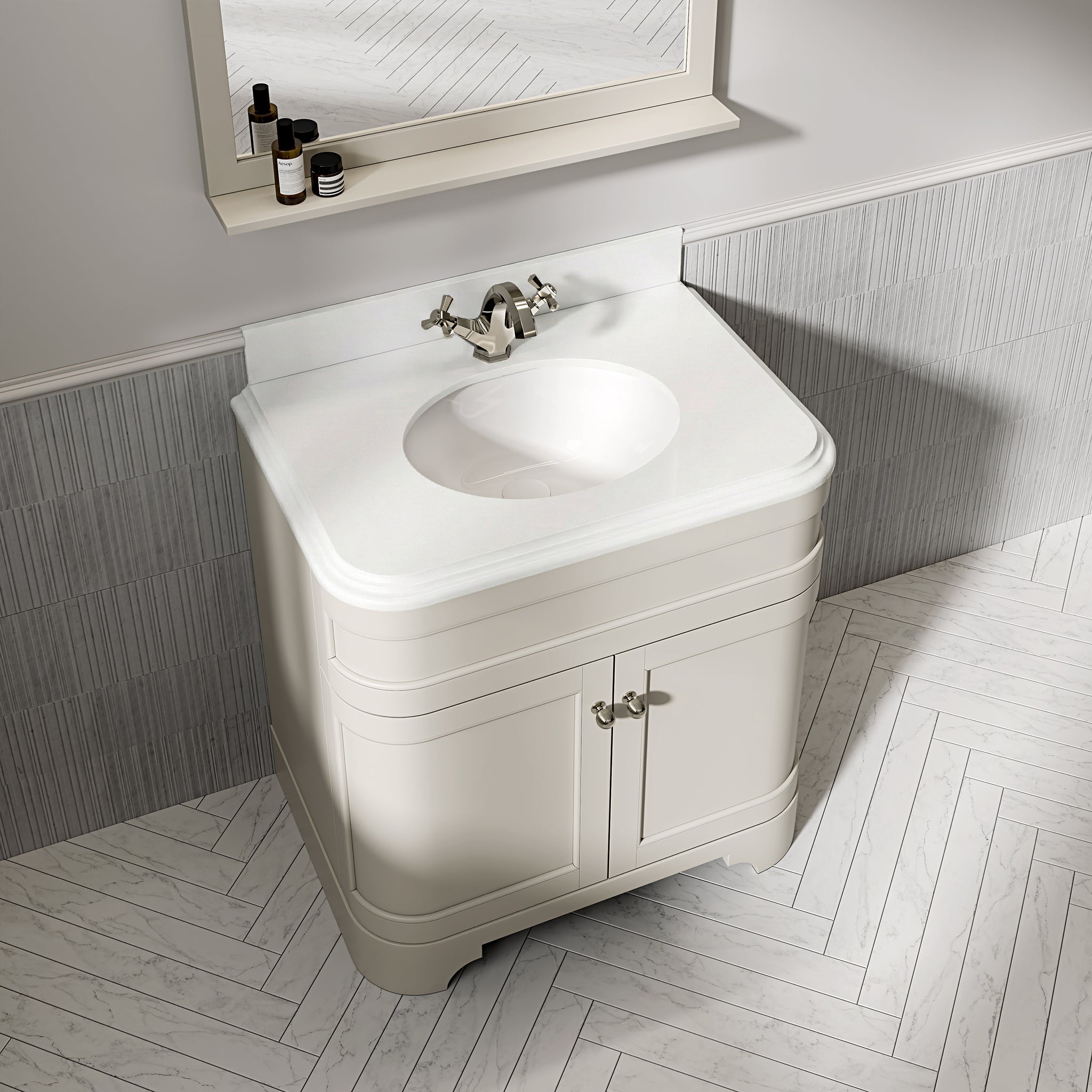 Cobham Quartz Floorstanding Vanity Unit (Matte Stone) 800mm