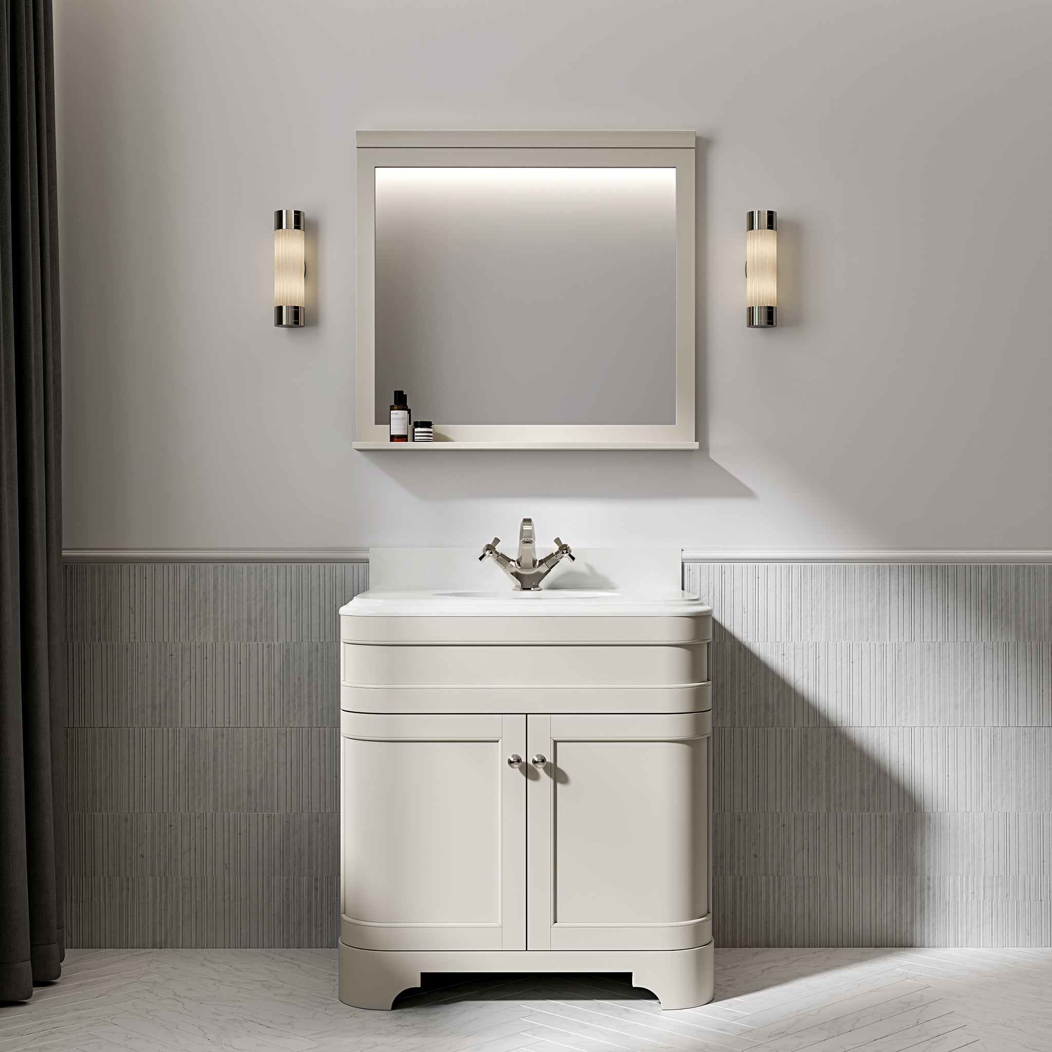 Cobham Quartz Floorstanding Vanity Unit (Matte Stone) 800mm