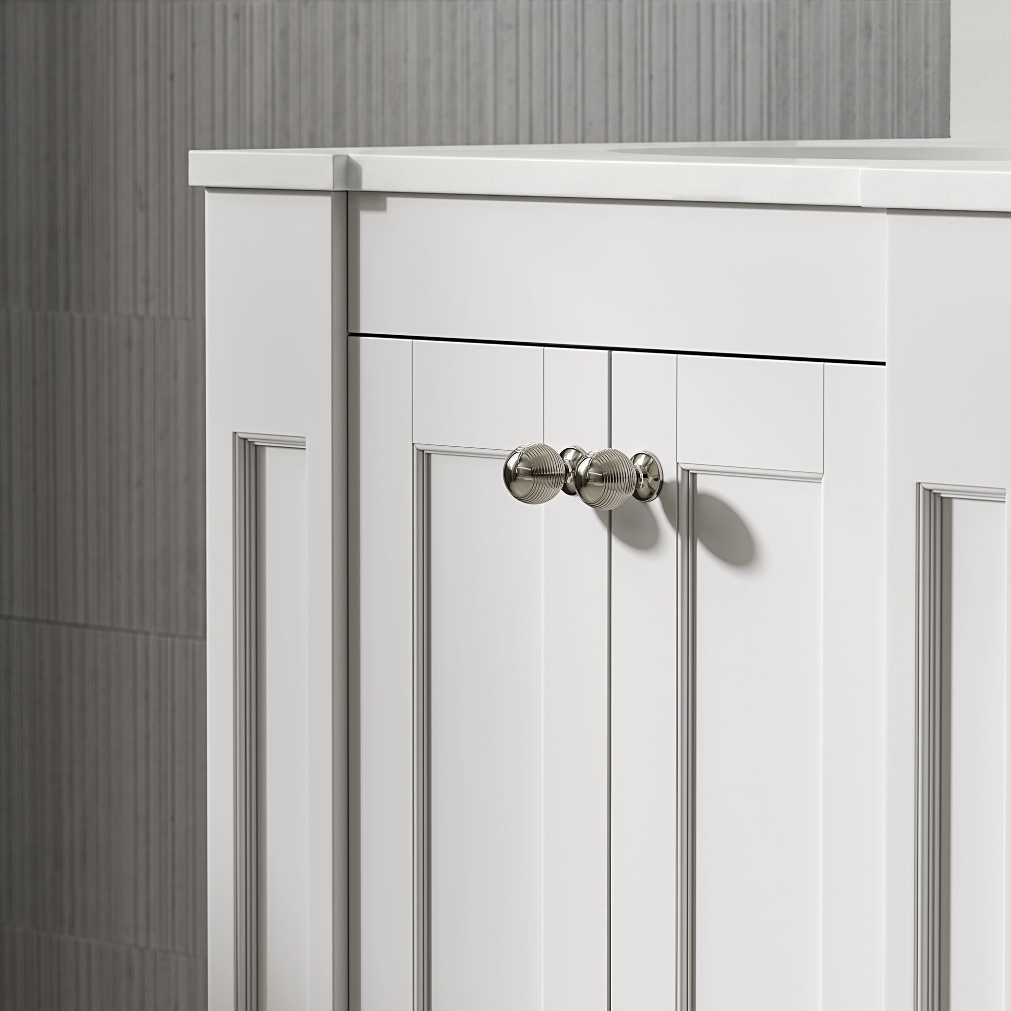 Wentworth Quartz Floorstanding Vanity Unit (Matte White) 1200mm