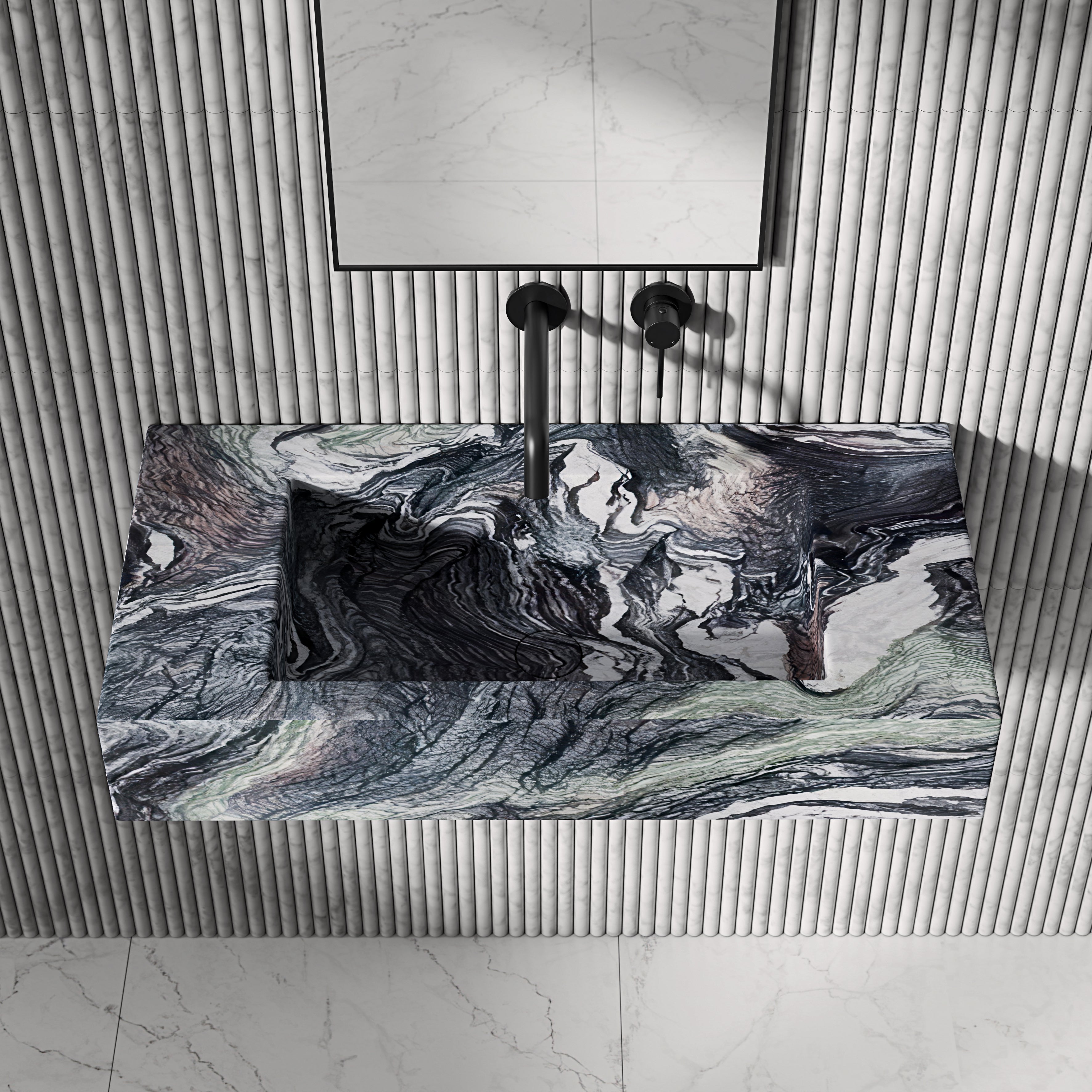 Tulsan Kinawa Violet Marble Wall Hung Basin 800mm