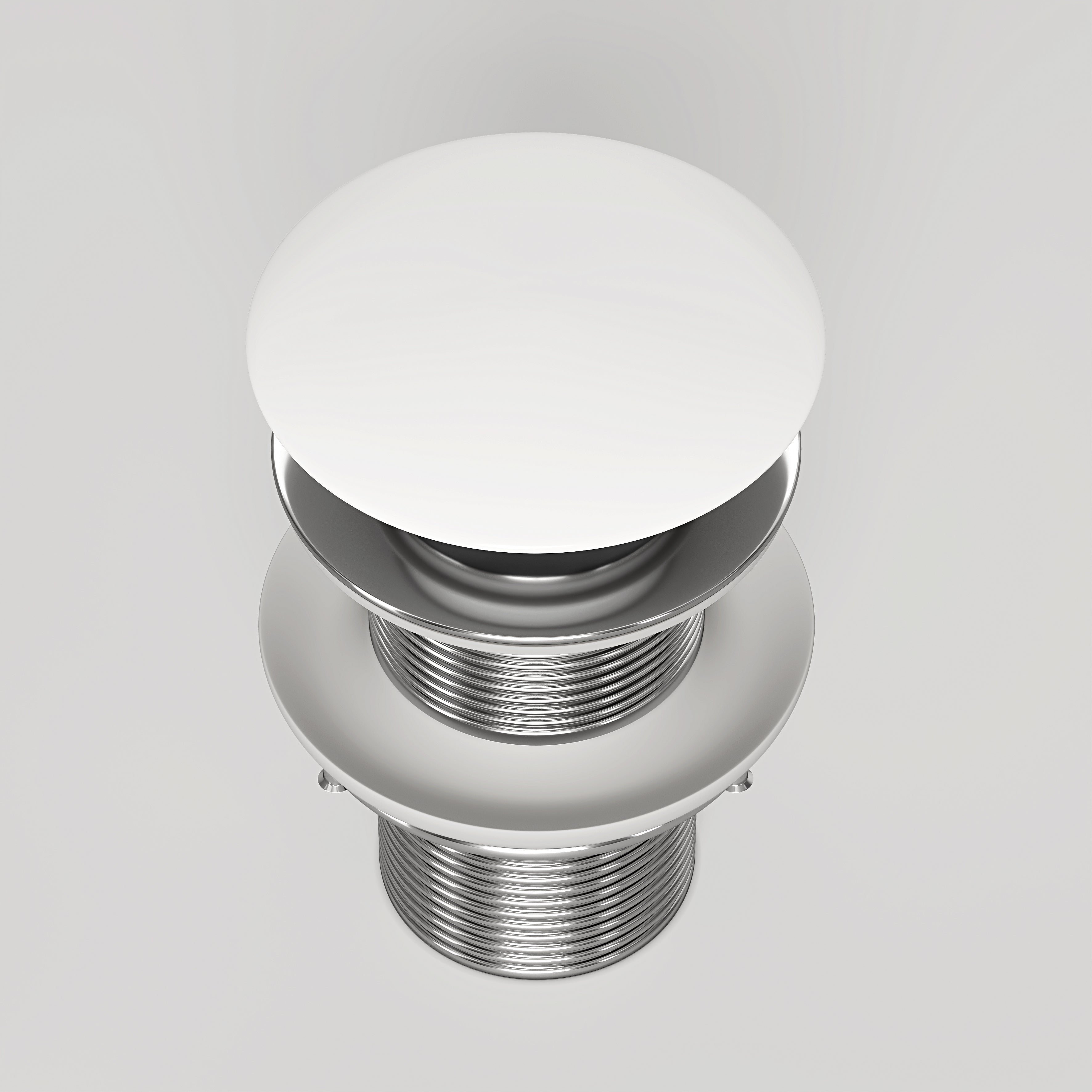 Polished White Unslotted Basin Waste