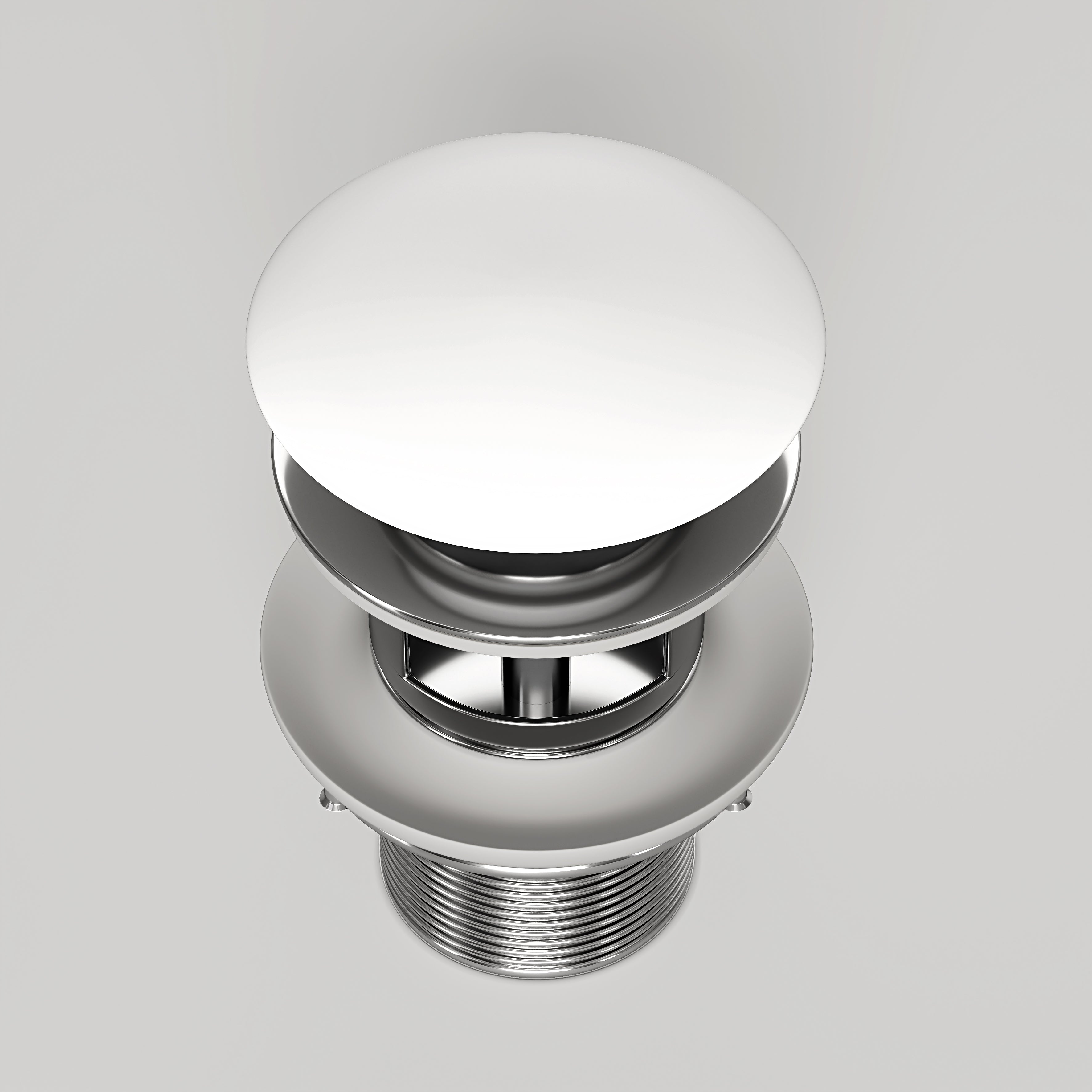 Matte White Slotted Click Clack Basin Waste