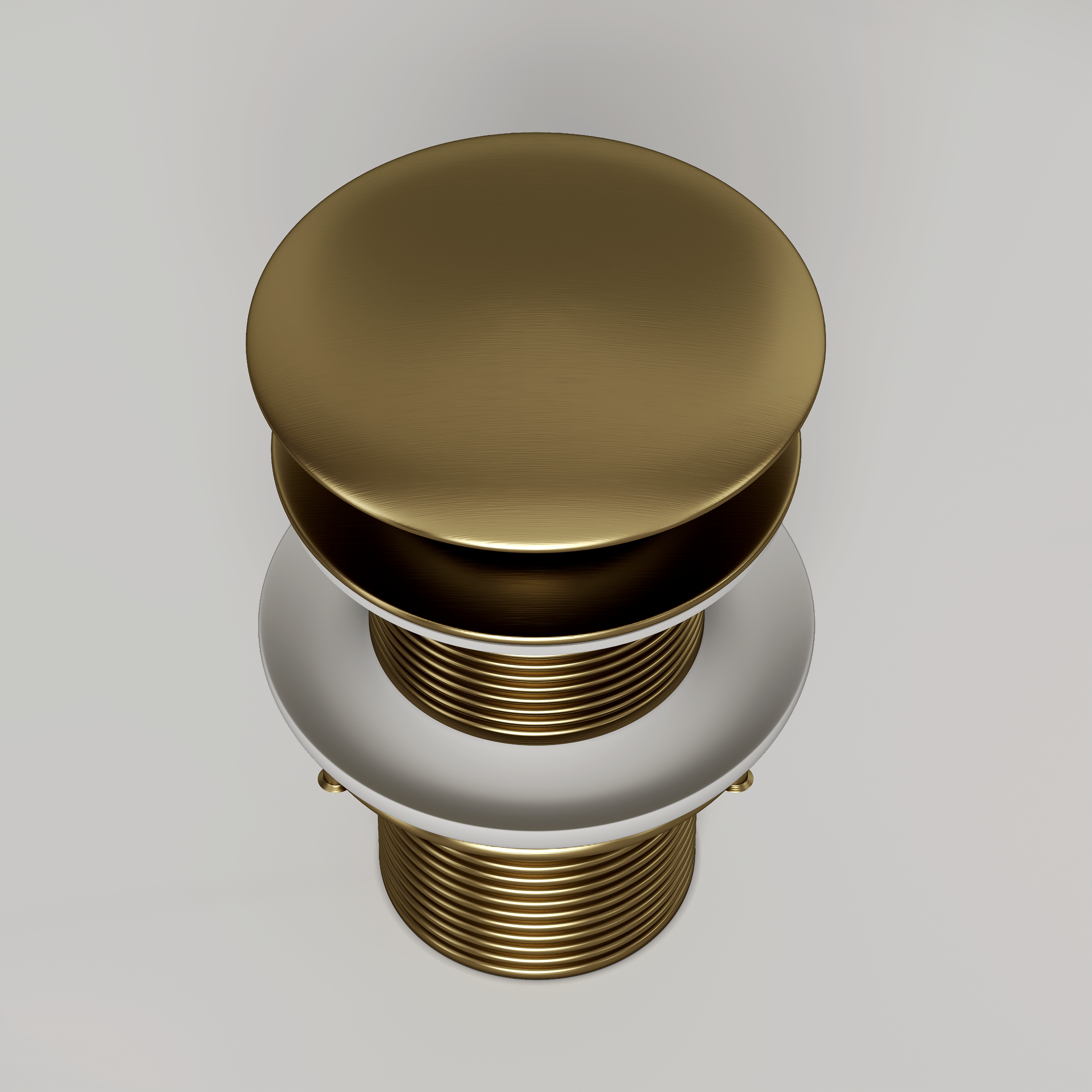 Nuvo Brushed Gold Unslotted Click Clack Basin Waste