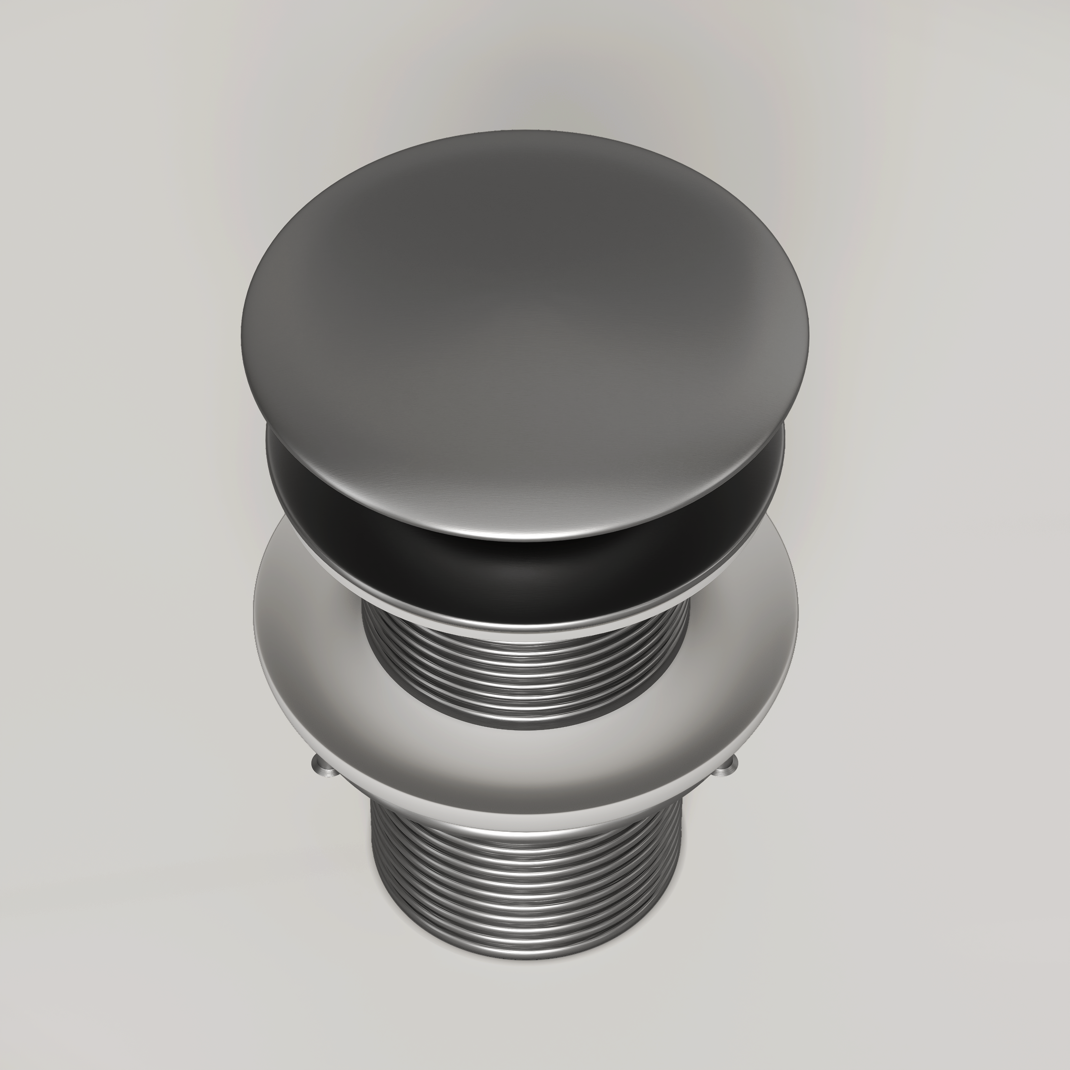 Nuvo Brushed Stainless Unslotted Click Clack Basin Waste