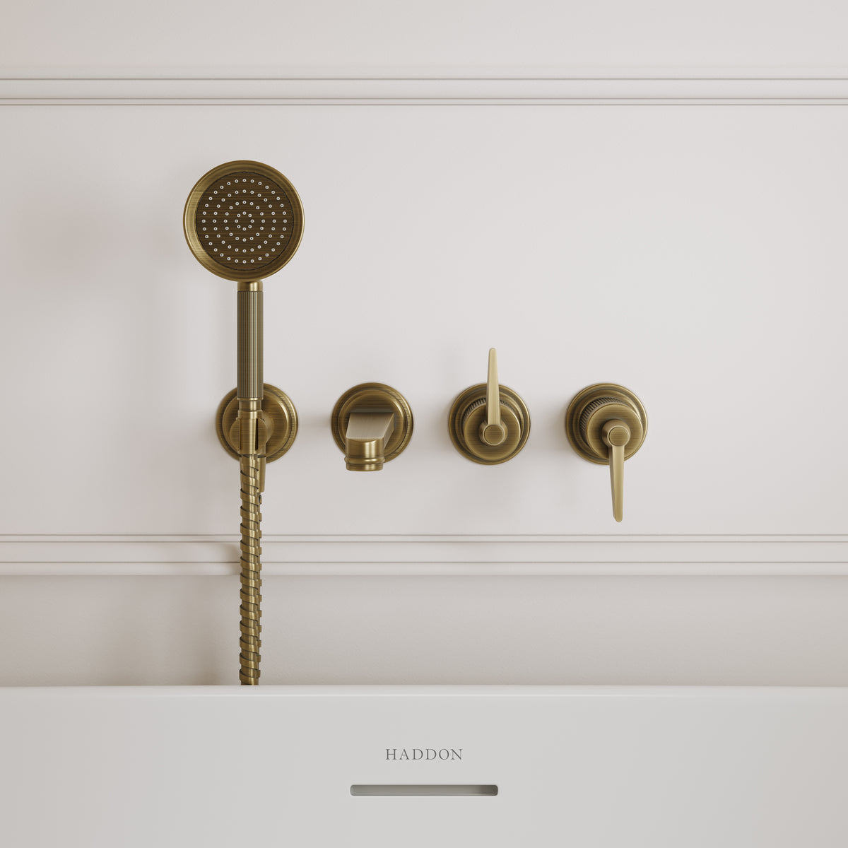 Pembury Brushed Bronze Wall Mounted Bath Shower Mixer Tap