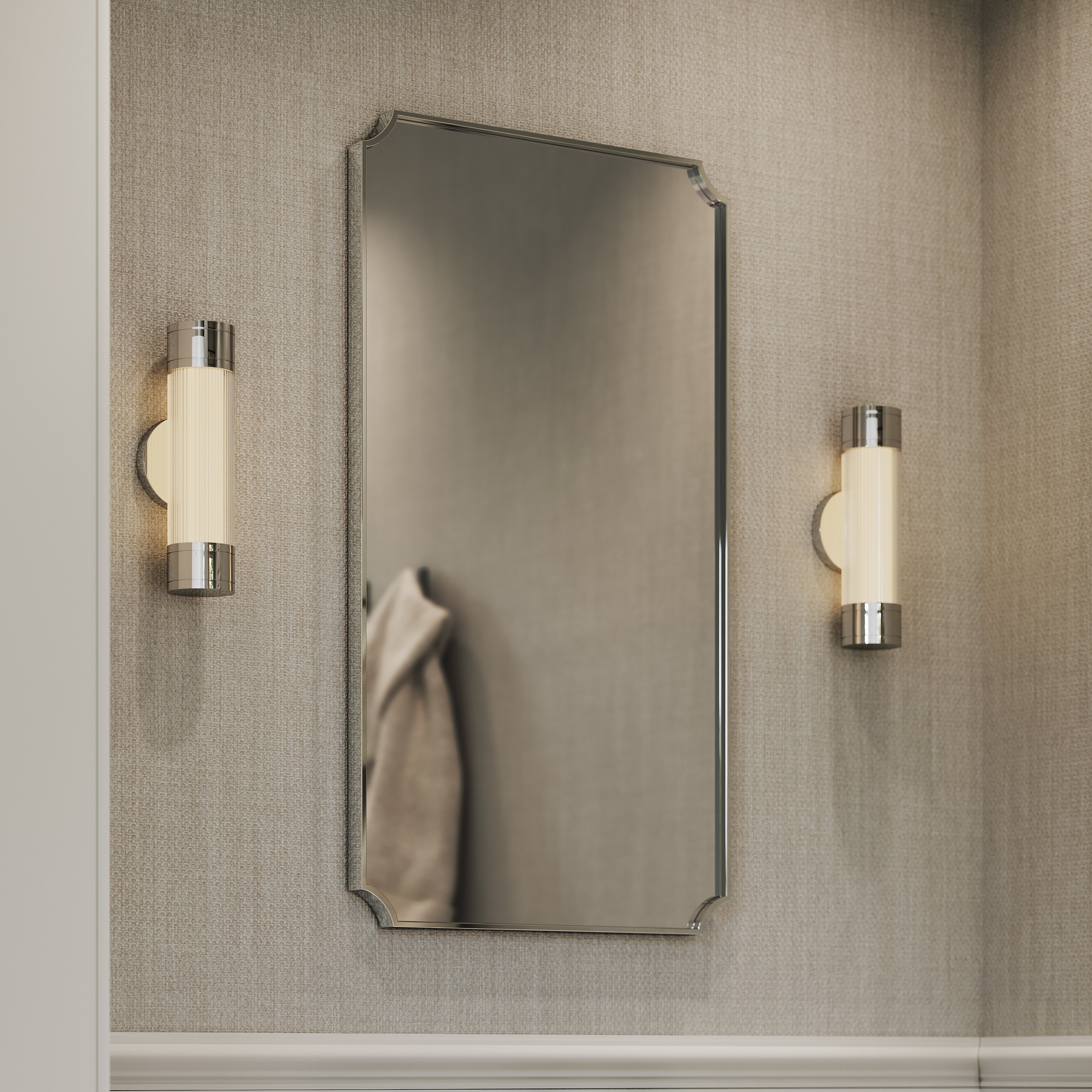 Windsor Chrome Scalloped Mirror 900mm