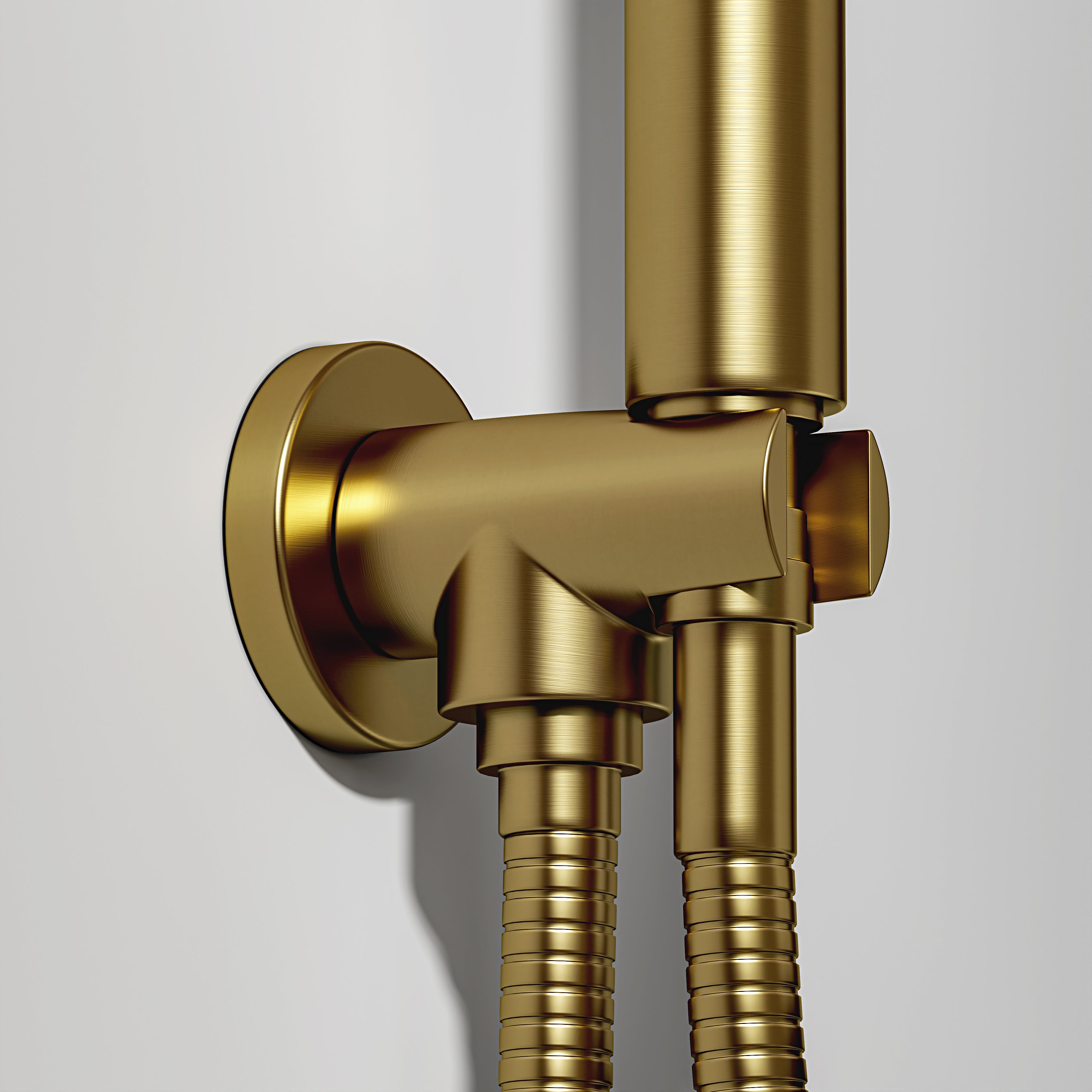 Nuvo Brushed Gold Wall Mounted Bath Shower Mixer Tap