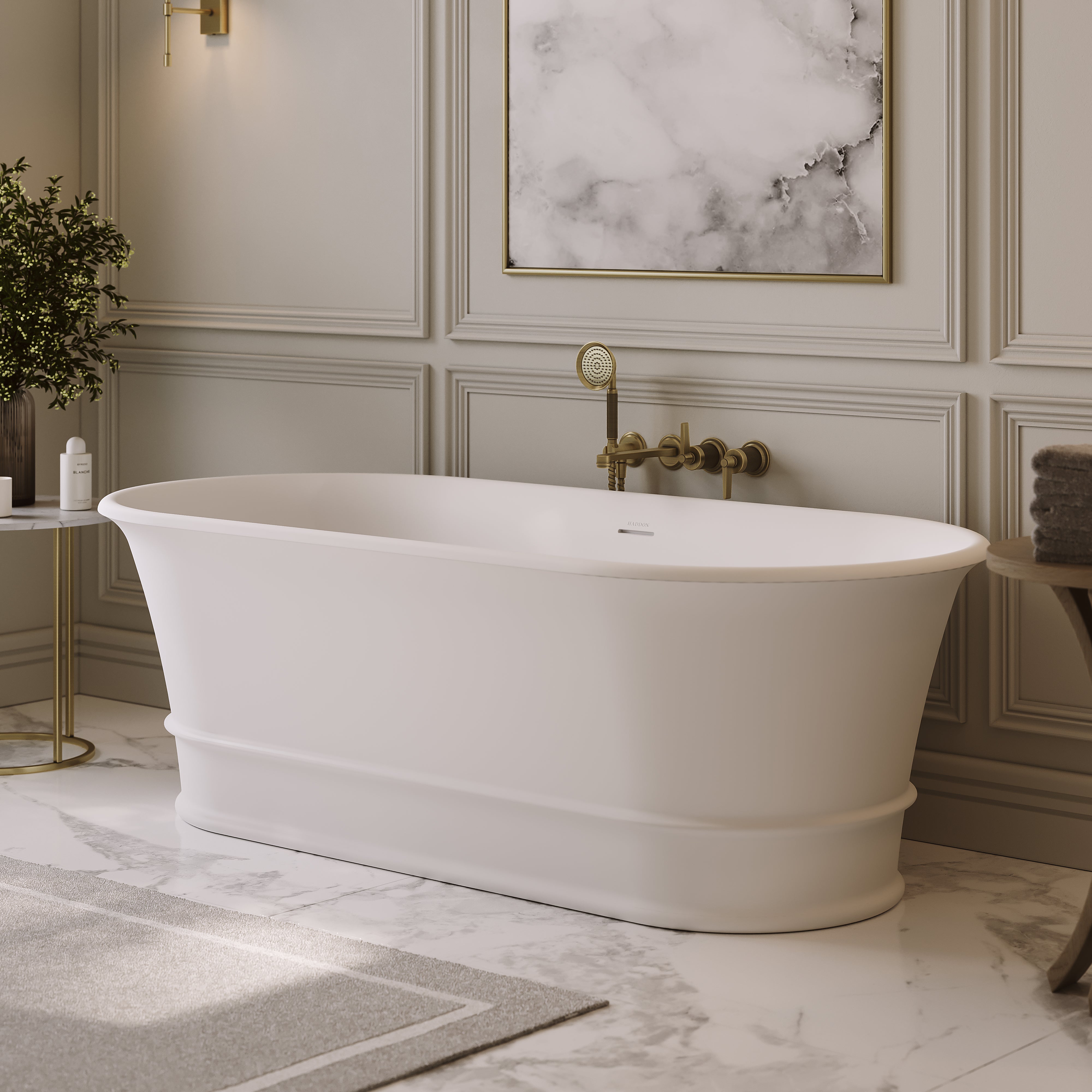 Addison Freestanding White Stone Bath 1700mm