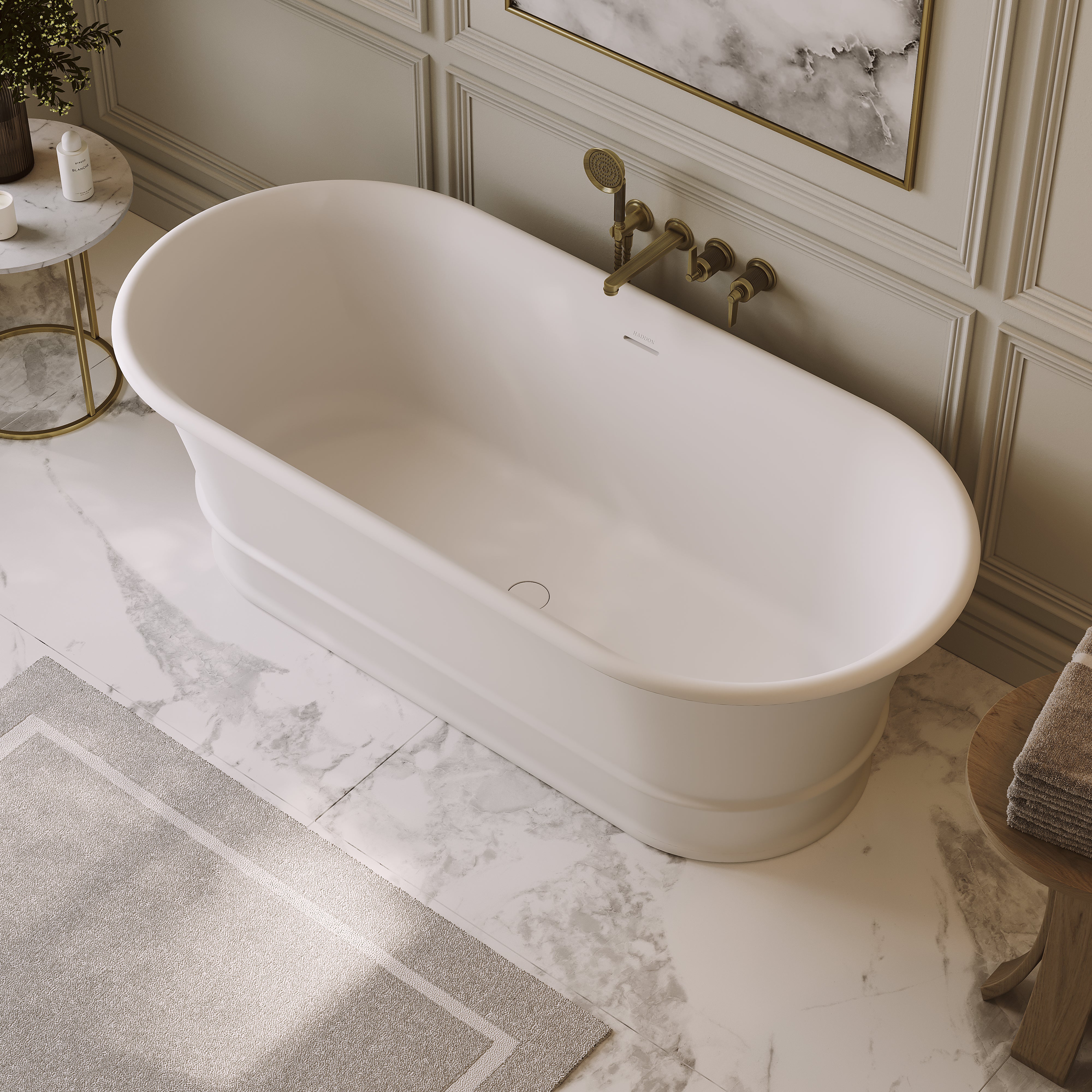 Addison Freestanding White Stone Bath 1700mm