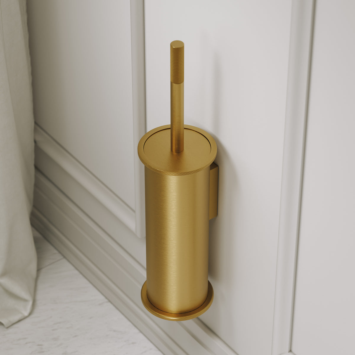 Alder Brushed Gold Wall Mounted Toilet Brush