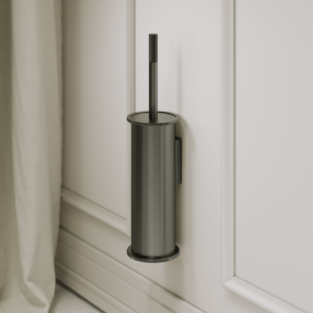 Alder Brushed Gunmetal Wall Mounted Toilet Brush