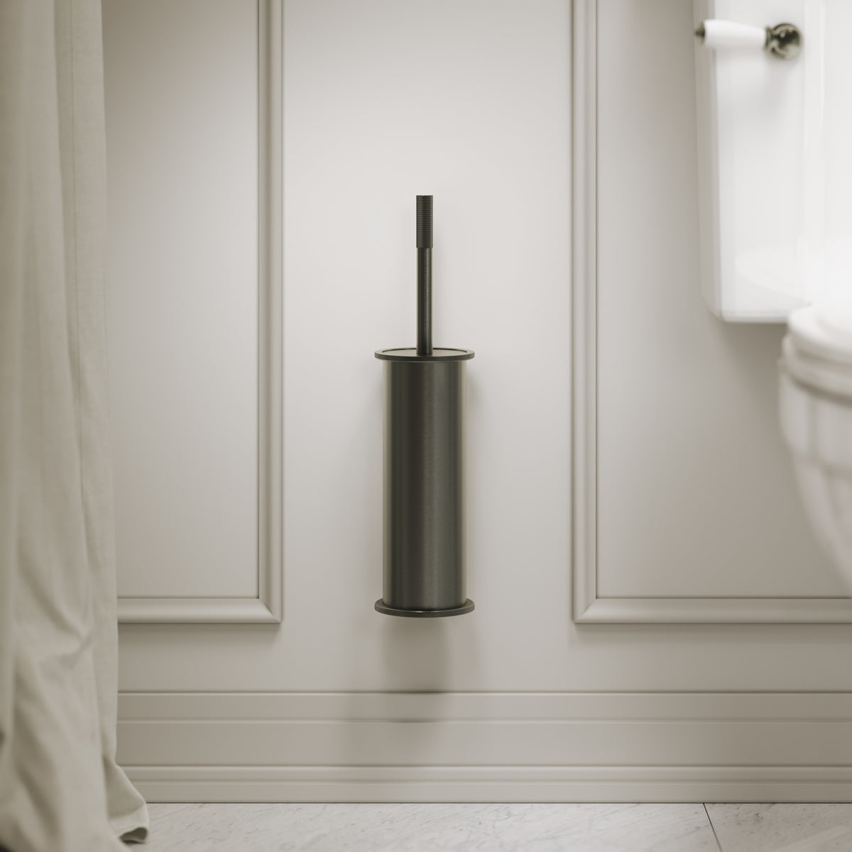 Alder Brushed Gunmetal Wall Mounted Toilet Brush