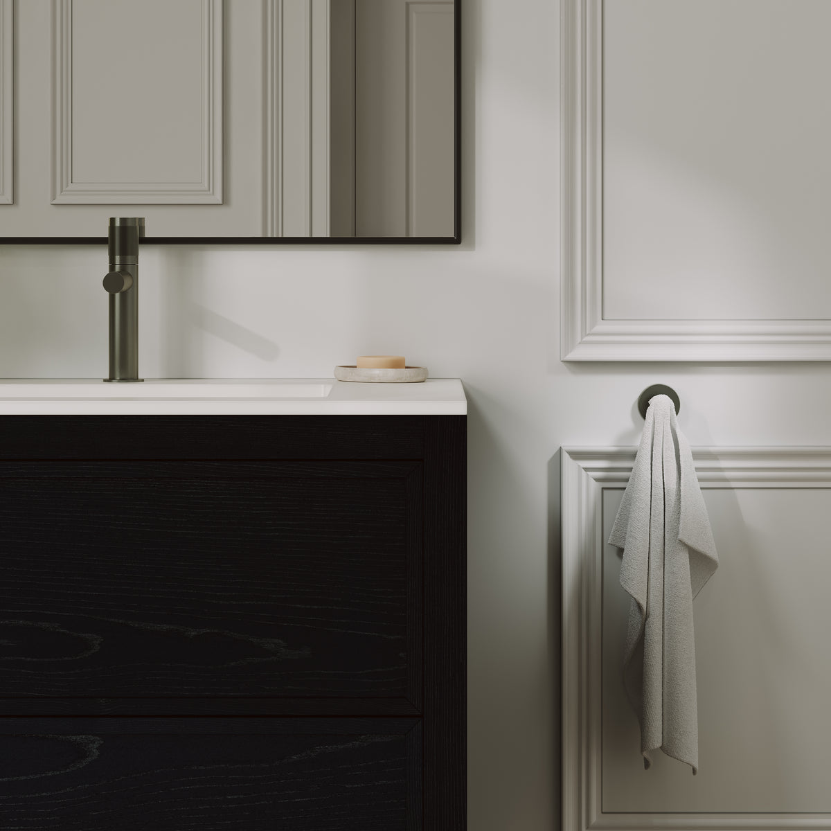 Alder Brushed Gunmetal Robe Hook