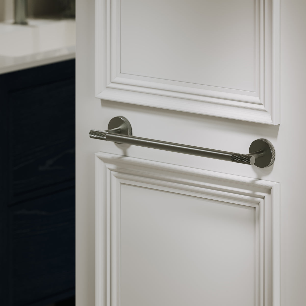 Alder Brushed Gunmetal Towel Bar 300mm