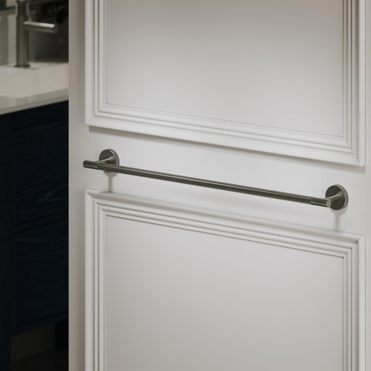 Alder Brushed Gunmetal Towel Bar 600mm