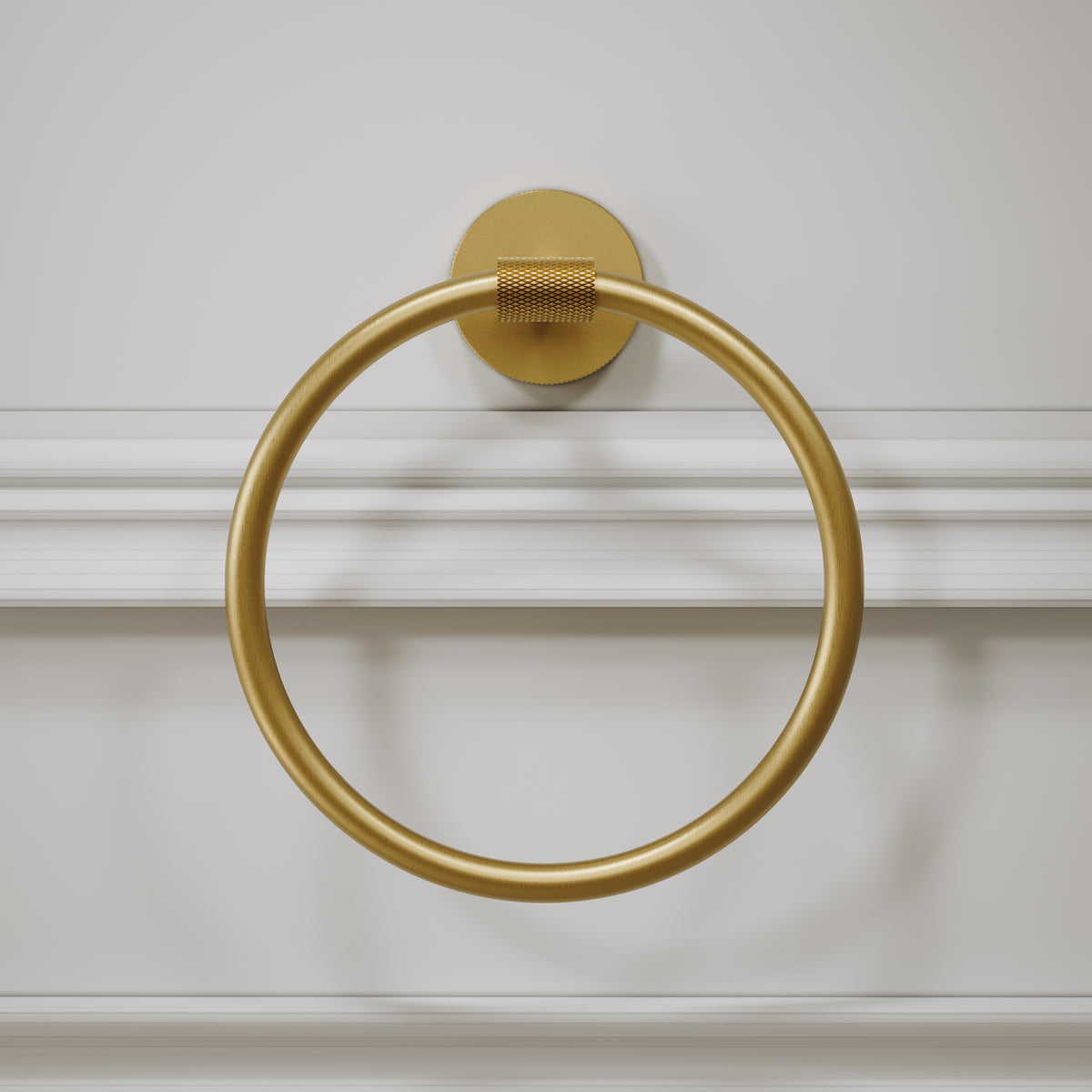 Alder Brushed Gold Towel Ring