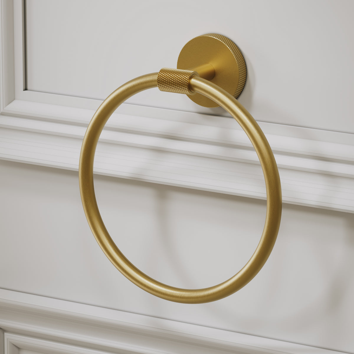 Alder Brushed Gold Towel Ring