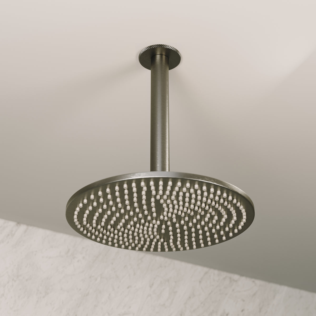 Alder Brushed Gunmetal Ceiling Mount Shower Arm