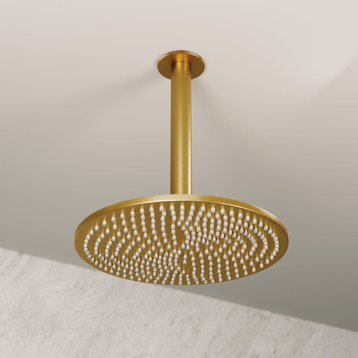 Alder Brushed Gold Ceiling Mount Shower Arm