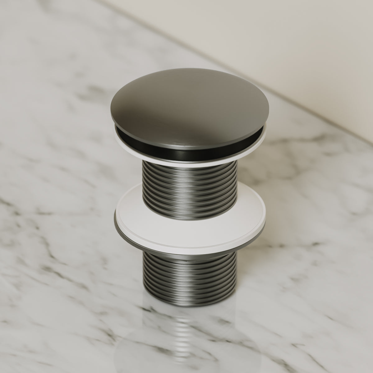 Alder Brushed Gunmetal Unslotted Waste