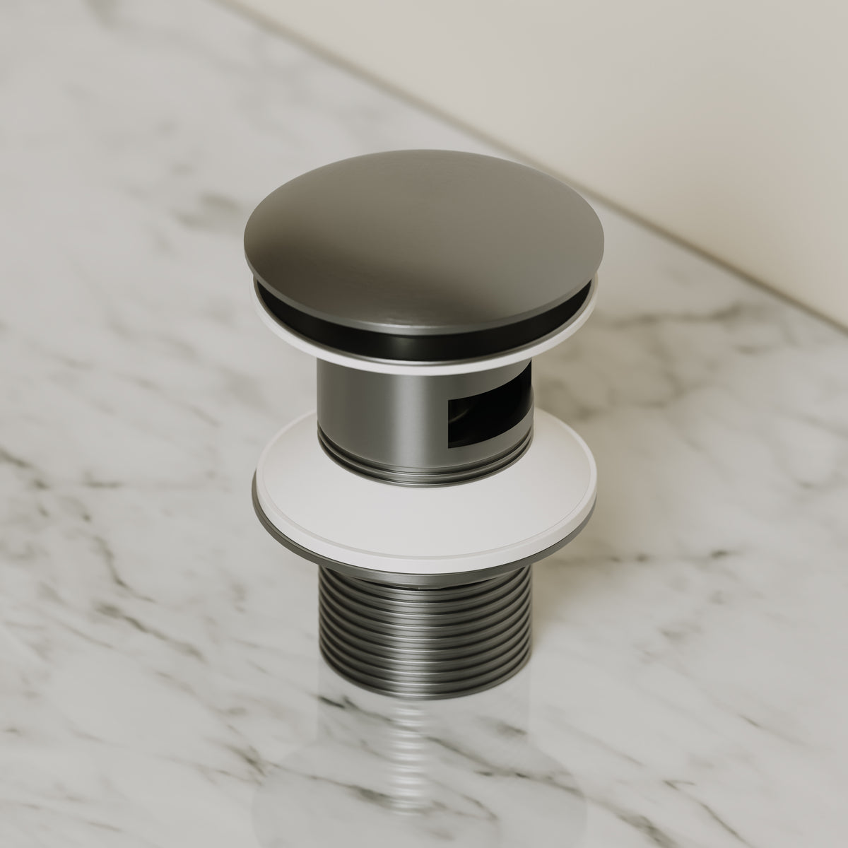 Alder Brushed Gunmetal Slotted Waste