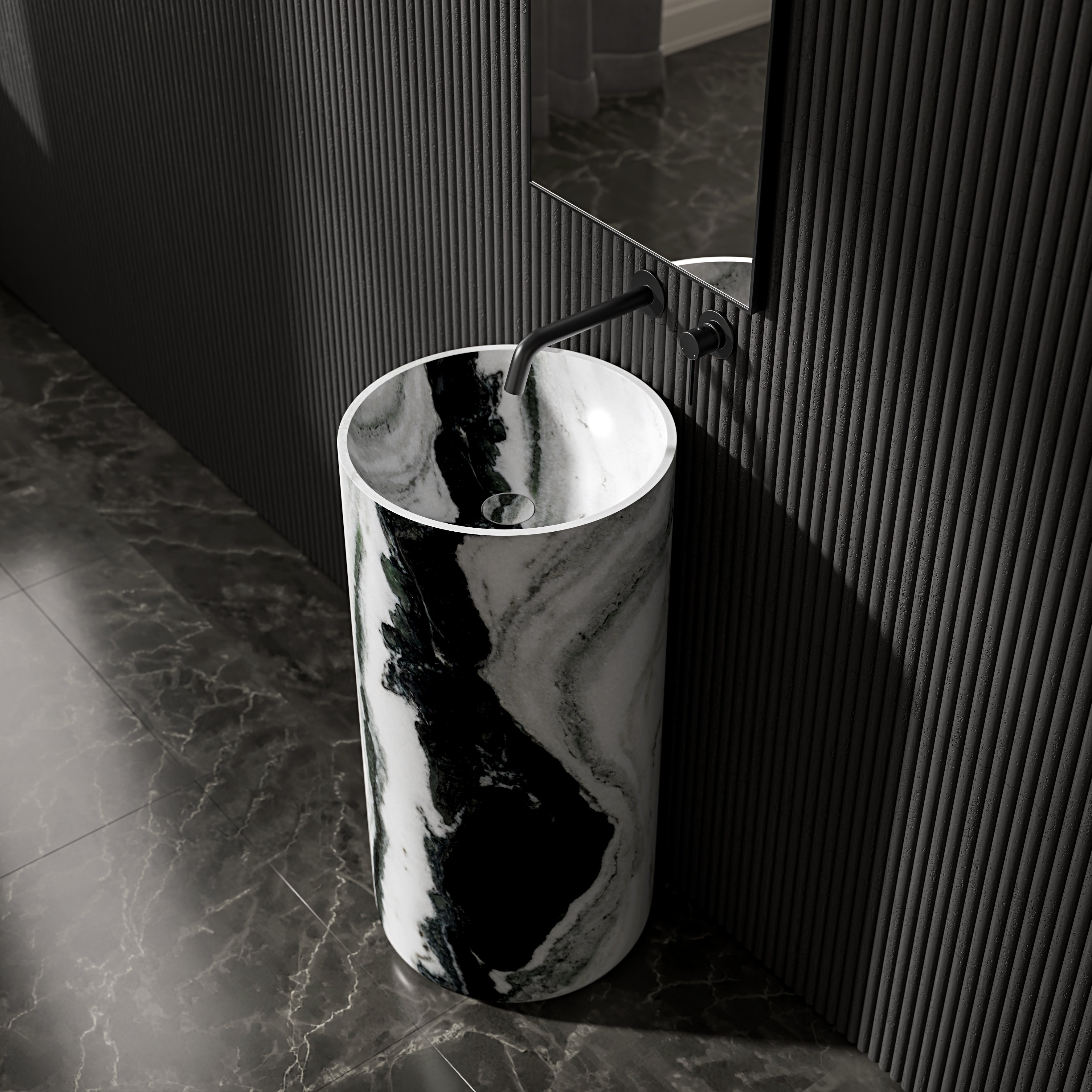 Adria Panda Marble Freestanding Basin 400mm