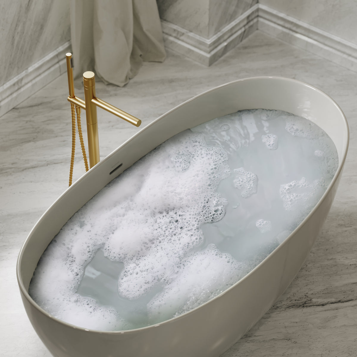 Alder Brushed Gold Floorstanding Bath Shower Mixer Tap